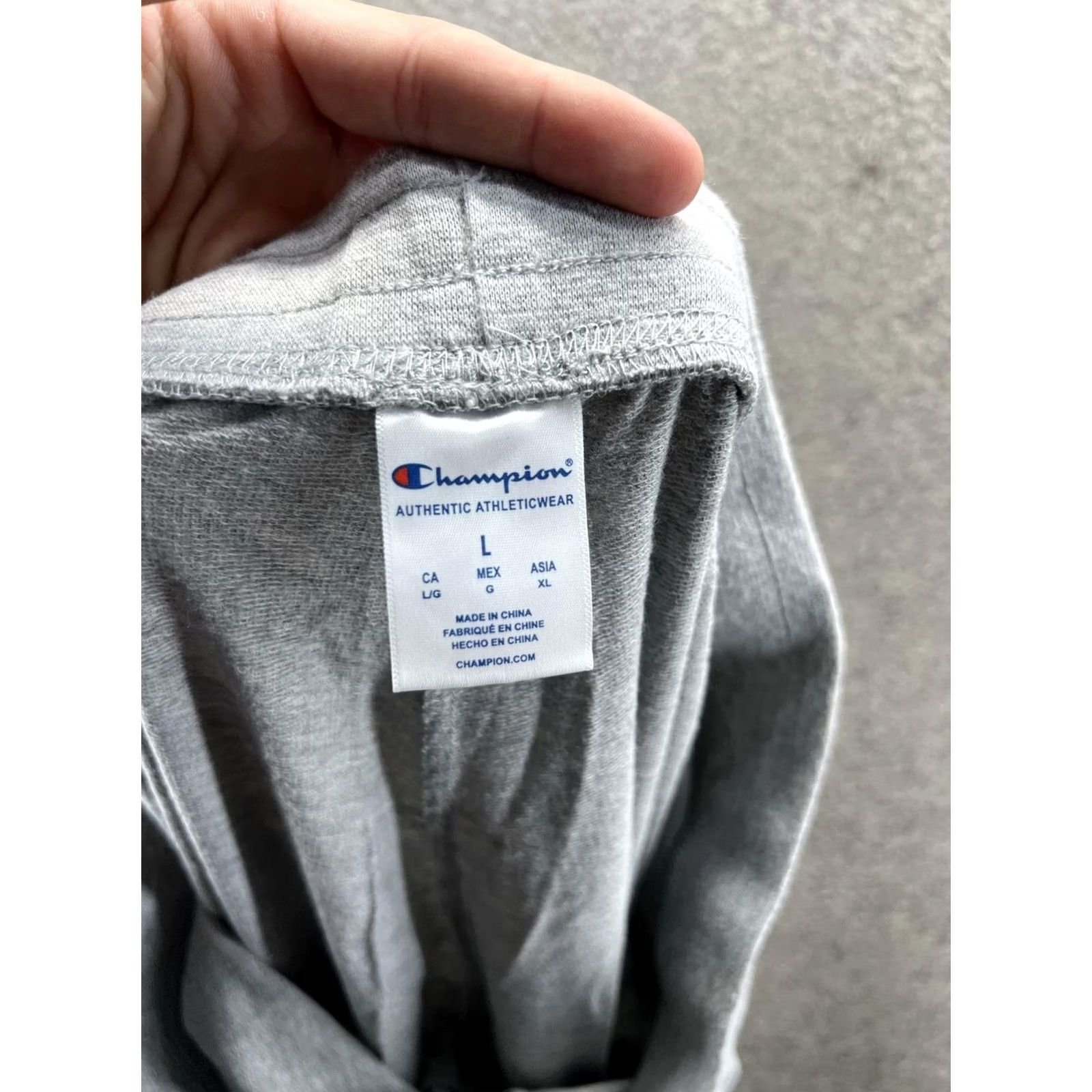 Champion Champion Jogger Pants Mens Large Gray Knit Allover Logo Athletic Sweatpants Size US 33 - 3 Thumbnail