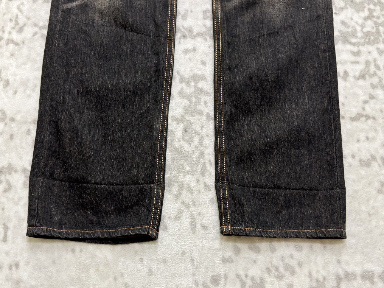 Kapital Edwin 434XVS Vintage Faded Black Denim Honeycomb Whisker Fit Size US 32 / EU 48 - 7 Thumbnail