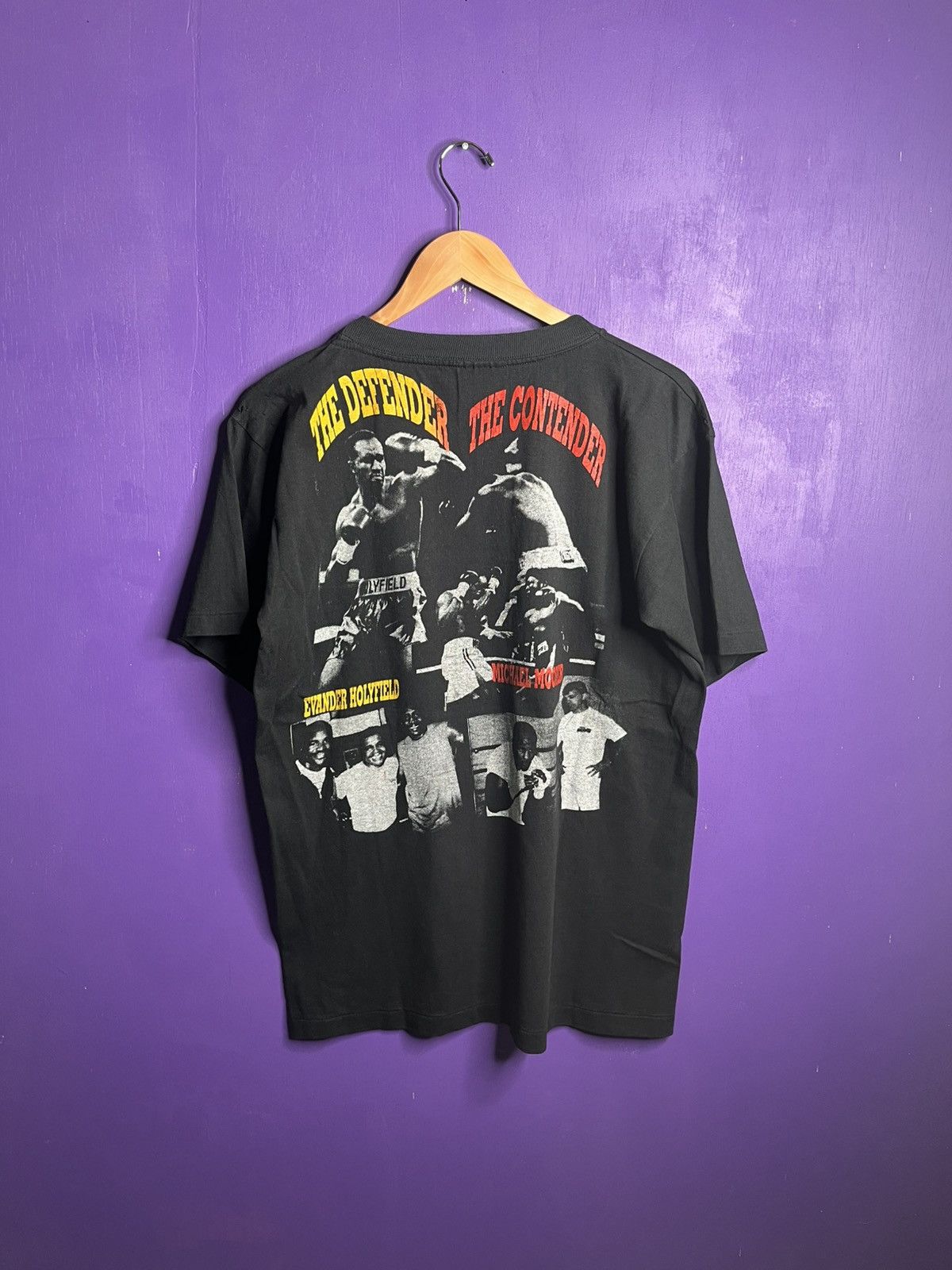 Vintage Vintage 90s Holyfield vs Moorer title fight t-shirt Size US L / EU 52-54 / 3 - 2 Thumbnail