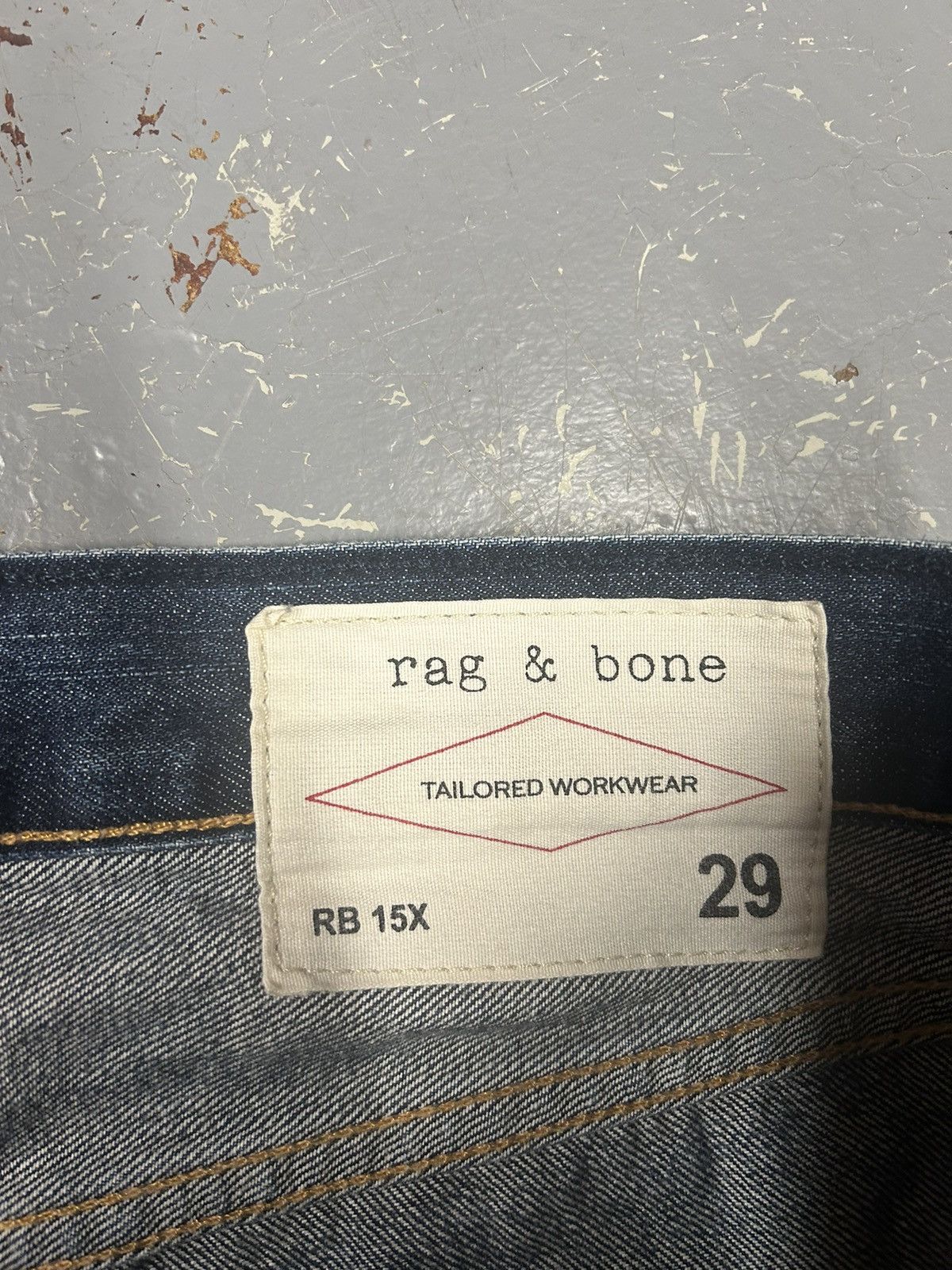 Rag & Bone × Vintage Crazy Vintage Y2K Rag & Bone 15x Slim Straight Blue Jeans Size US 29 - 3 Thumbnail