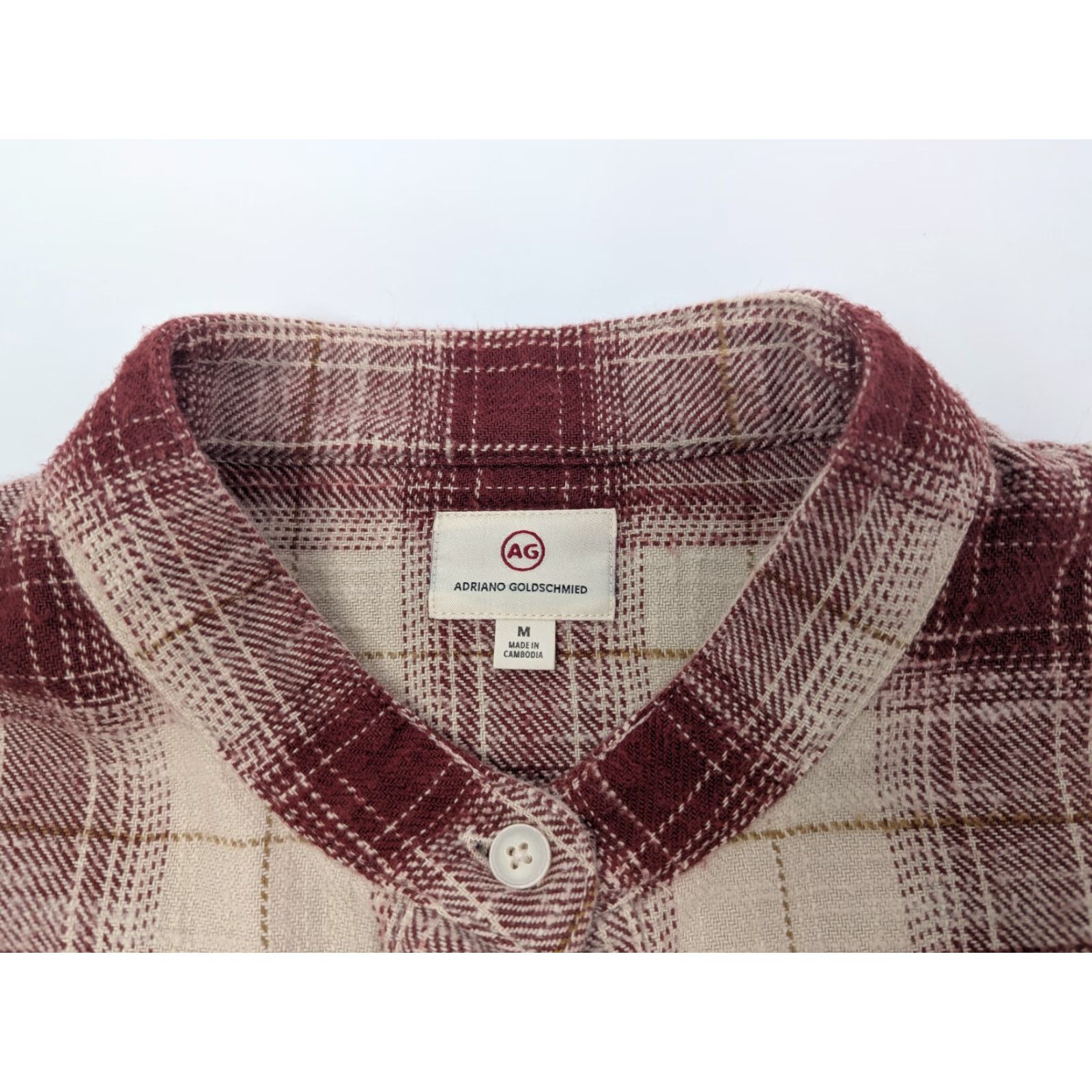 Vintage AG Adriano Goldschmied Smith Shirt Jacket Shacket Plaid Cocoa Red M Women Shirt Jacket Casual Vintage No Size M / US 6-8 / IT 42-44 - 7 Thumbnail