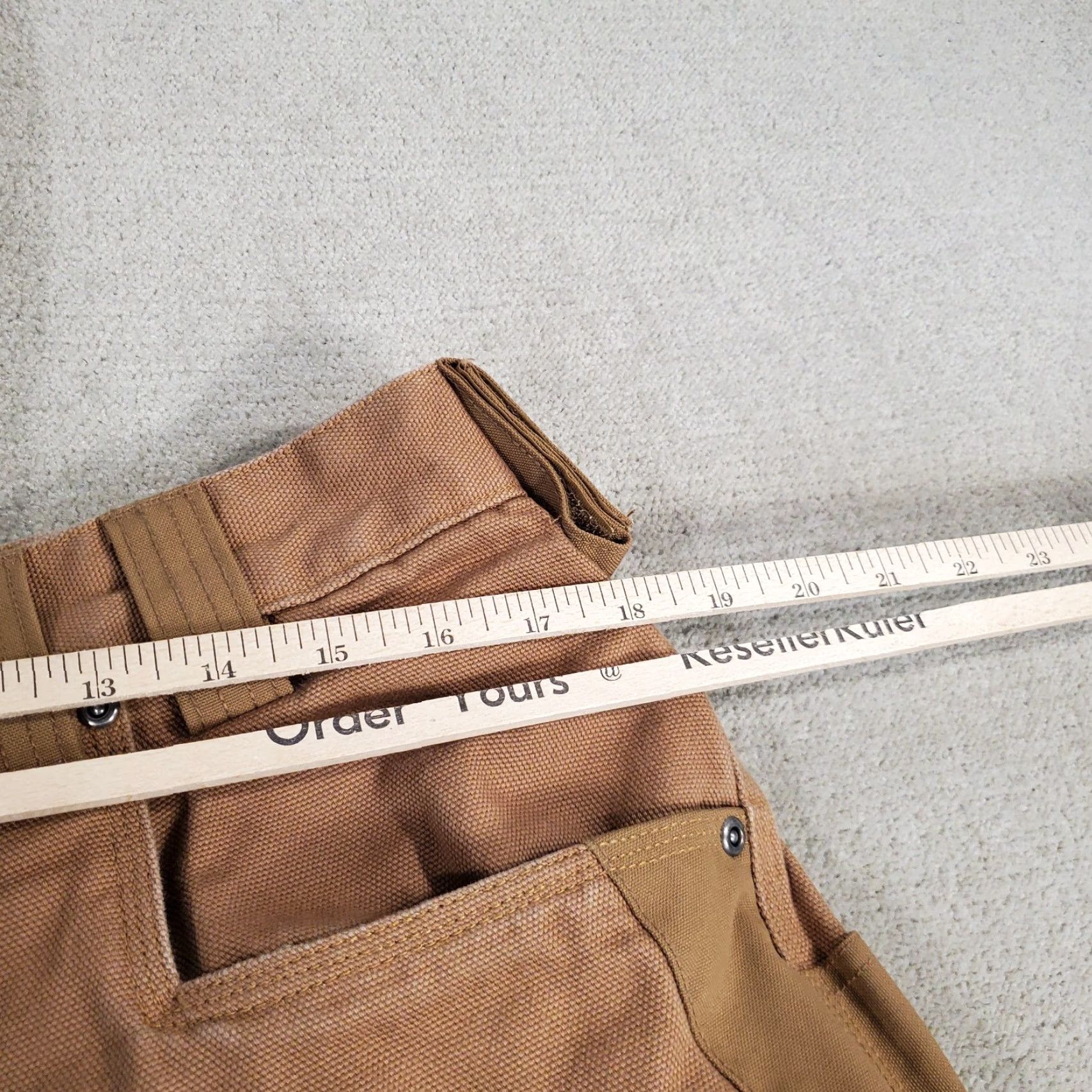 Doublet Duluth Cargo Pants Mens 36x34 Brown Canvas Work Pants Regular Inseam 34 Cargo Pockets Logo 95209 Size US 36 / EU 52 - 4 Thumbnail