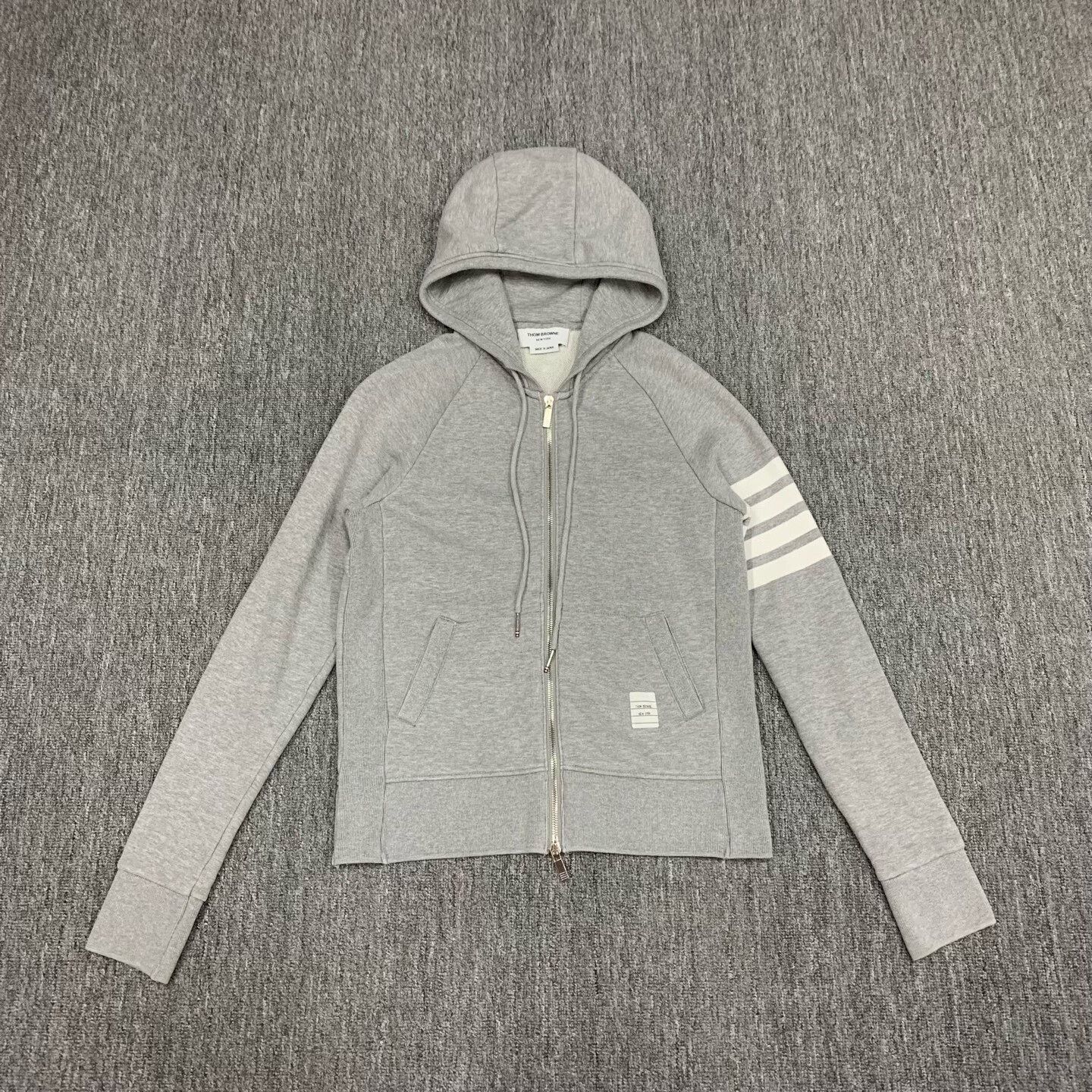 Thom Browne thom browne gray striped zip-up jacket Size US M / EU 48-50 / 2 - 1 Thumbnail