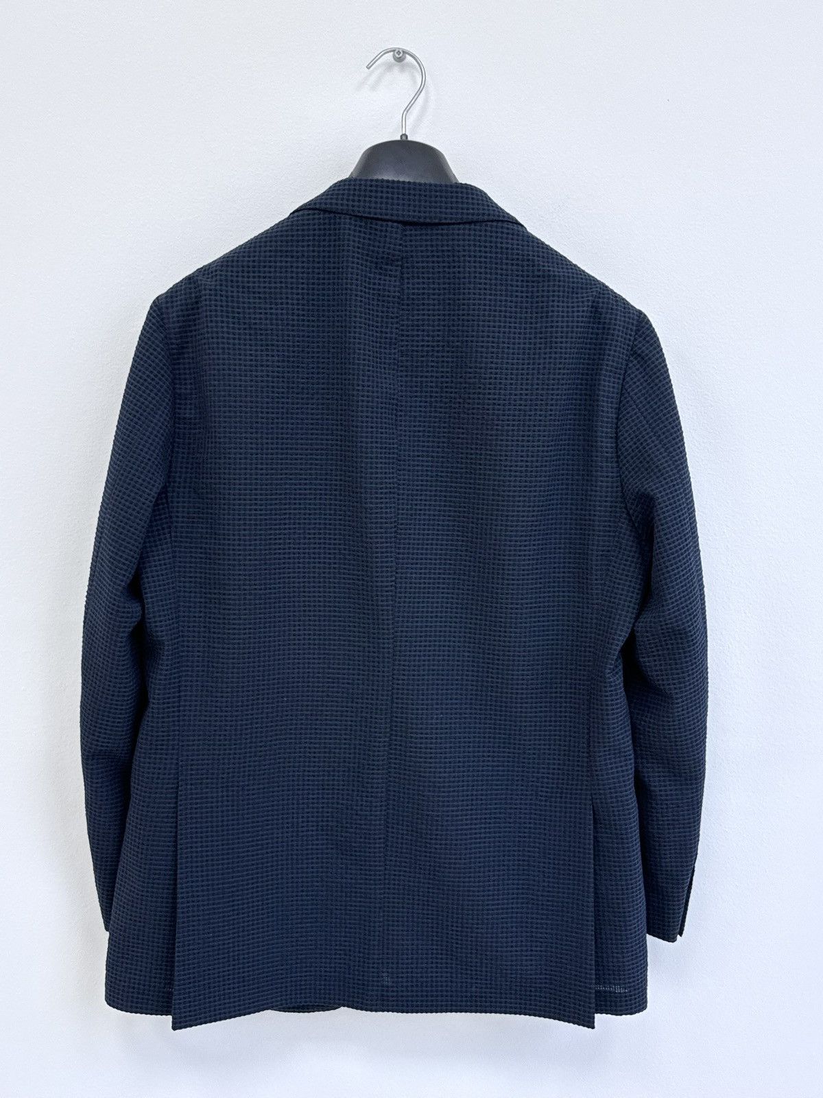 Eleventy Eleventy Navy Blue Textur Lightweight Blazer Jacket Size 44R - 5 Thumbnail