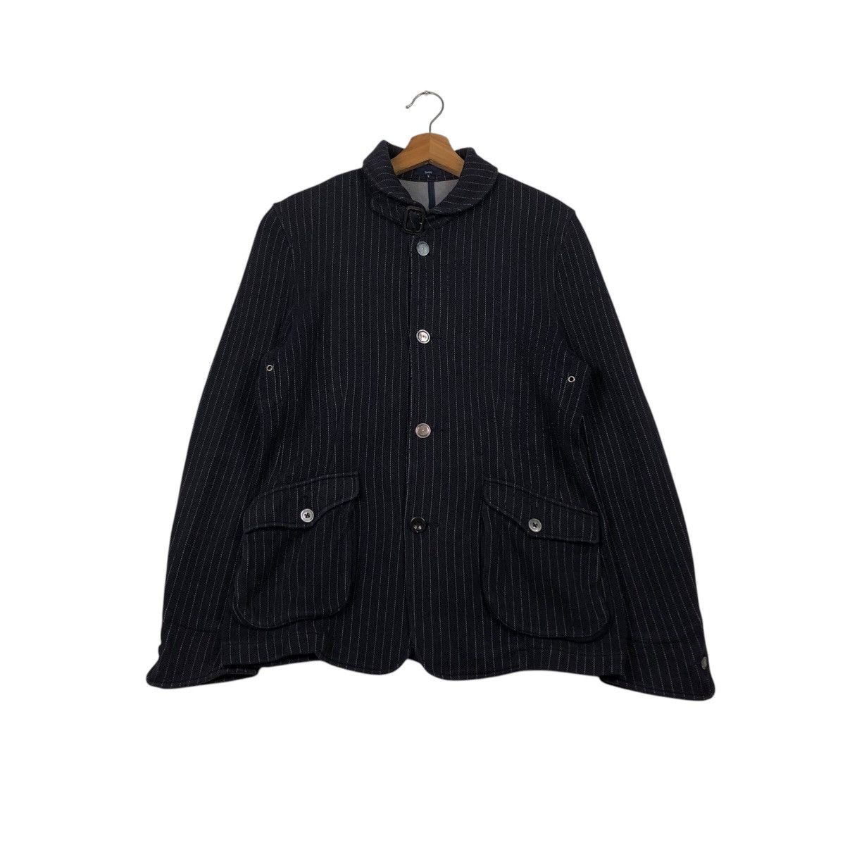 Japanese Brand SHIPS Archive Pinstripe Work Jacket Japanese Utility Cut Size US L / EU 52-54 / 3 - 2 Thumbnail