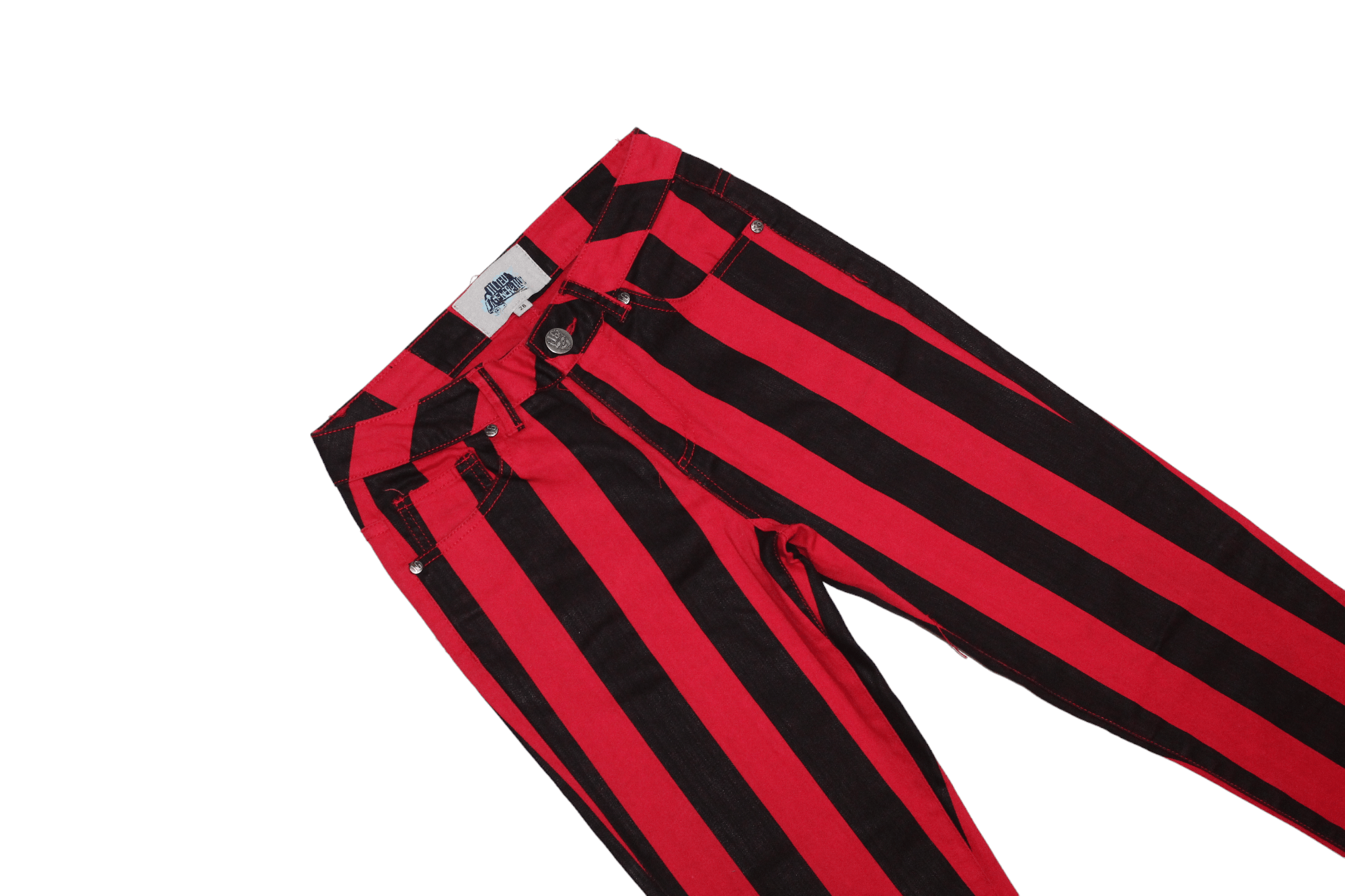 20471120 Jilted Generation Goth/Horror/Steam Punk Skinny StripedJean Size 28" / US 6 / IT 42 - 4 Thumbnail