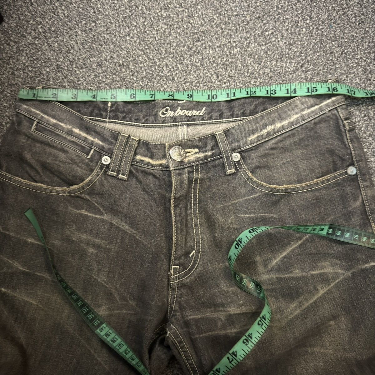 Tornado Mart 🔥🇯🇵 Japanese Vintage On Board Distressed Denim Size US 33 - 15 Thumbnail