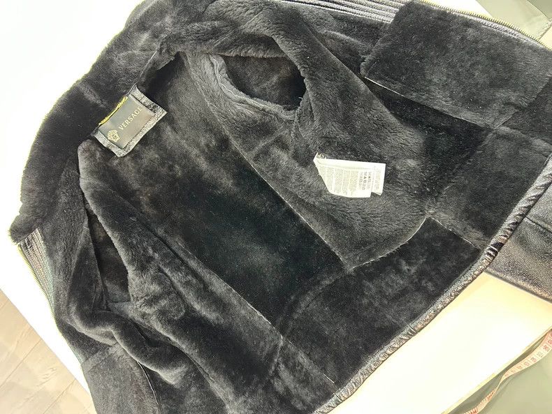 Versace Versace Fur is integrated into the leather coat Size S / US 4 / IT 40 - 8 Thumbnail