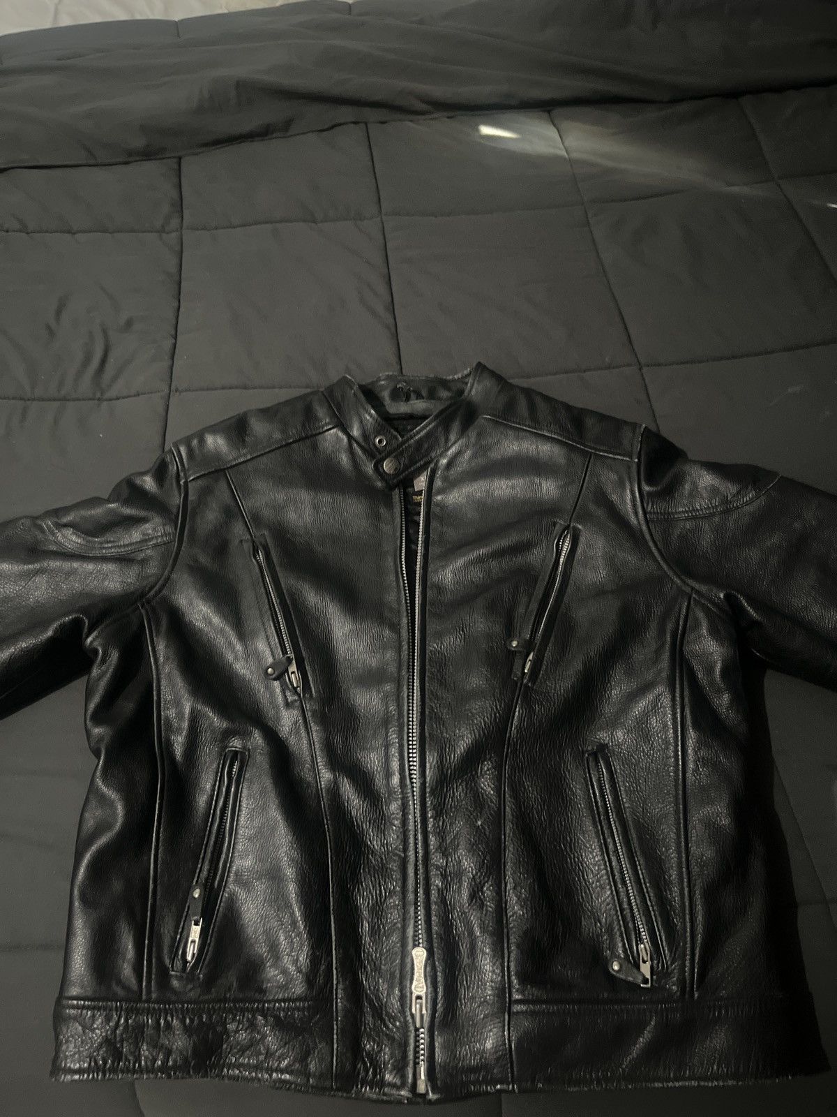 image of Hype x Vintage Leather Jacket in Black, Men's (Size XL)