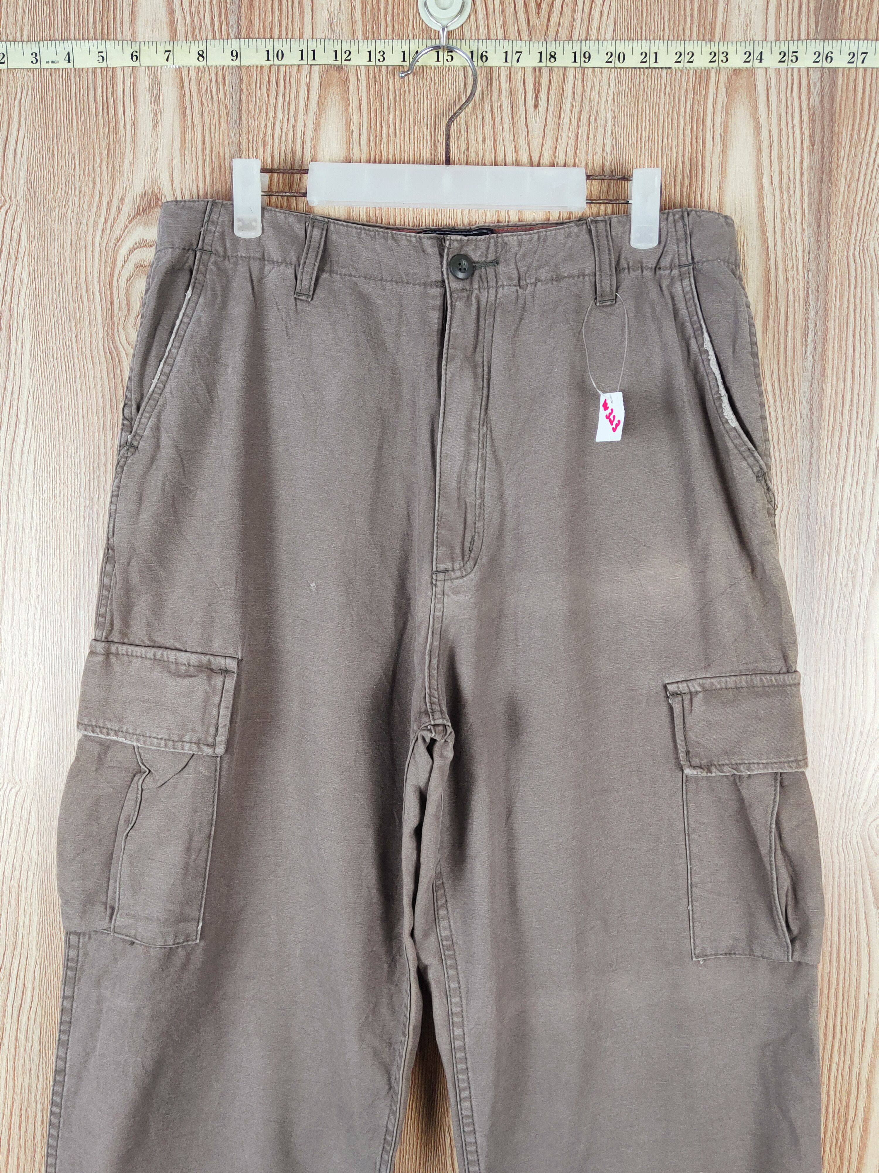 Japanese Brand Baycrest Dark Brown Faded Multipocket Cargo Pants #W323 Size US 34 / EU 50 - 2 Thumbnail