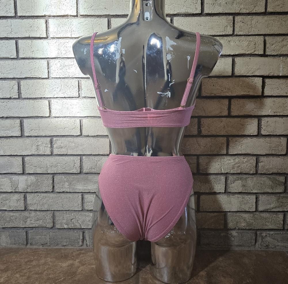 Designer Light Pink Shimmer NOBO Monokini Size ONE SIZE - 2 Thumbnail