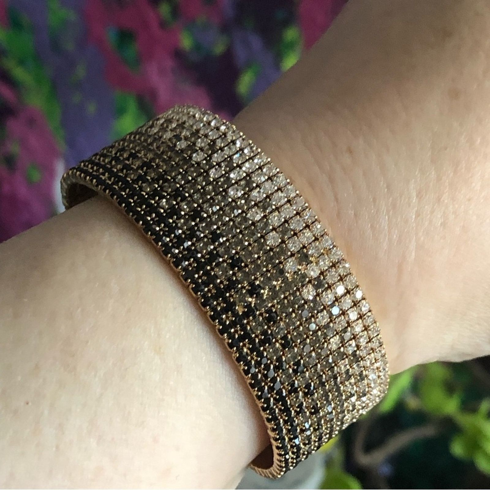 Jewelry Ombré rhinestone crystal cuff bracelet Size ONE SIZE - 6 Thumbnail