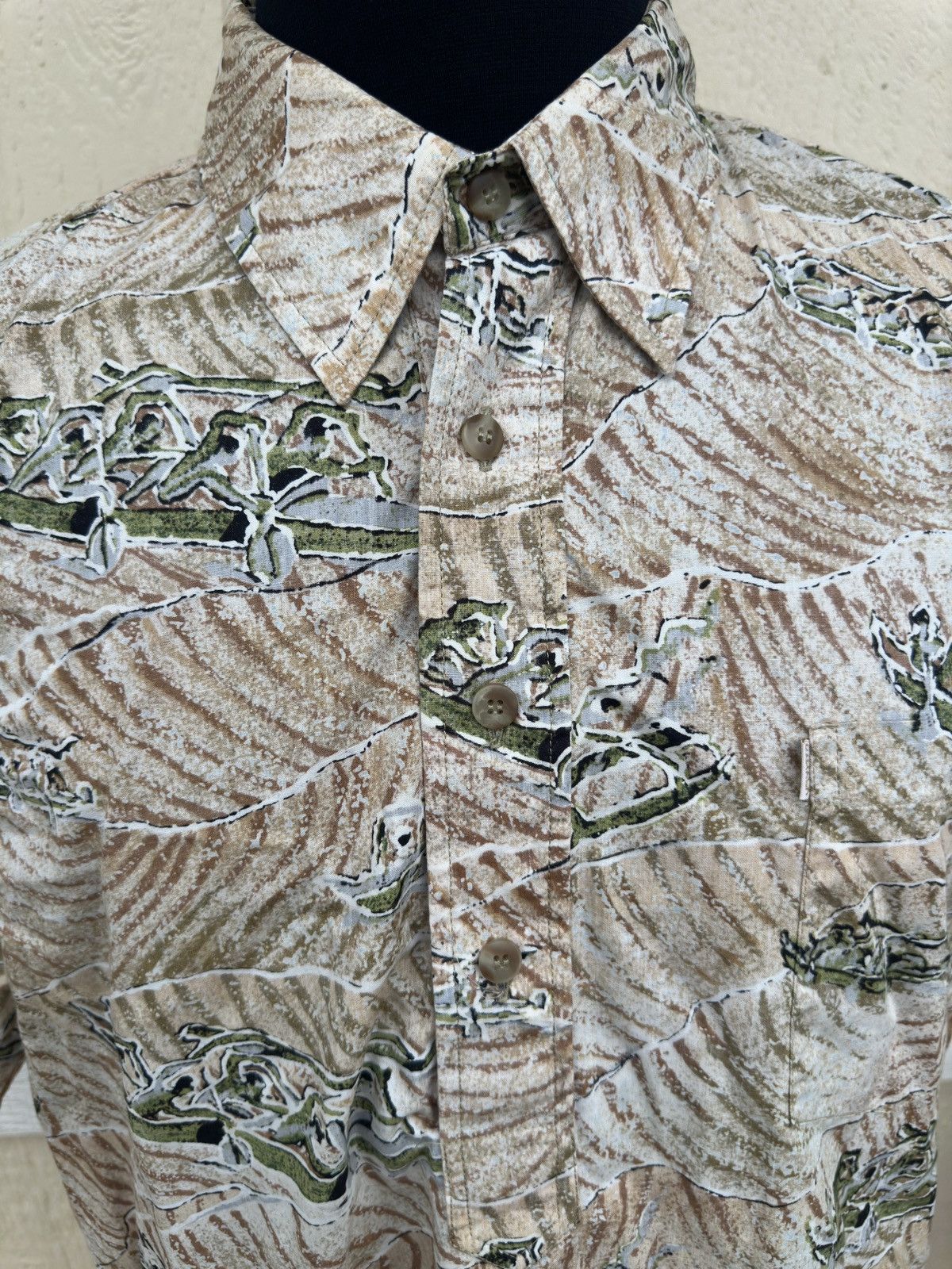 Other PreOwned Kahala Hawaiian Print Brown 3/4 Button Men's Large Size US L / EU 52-54 / 3 - 3 Thumbnail
