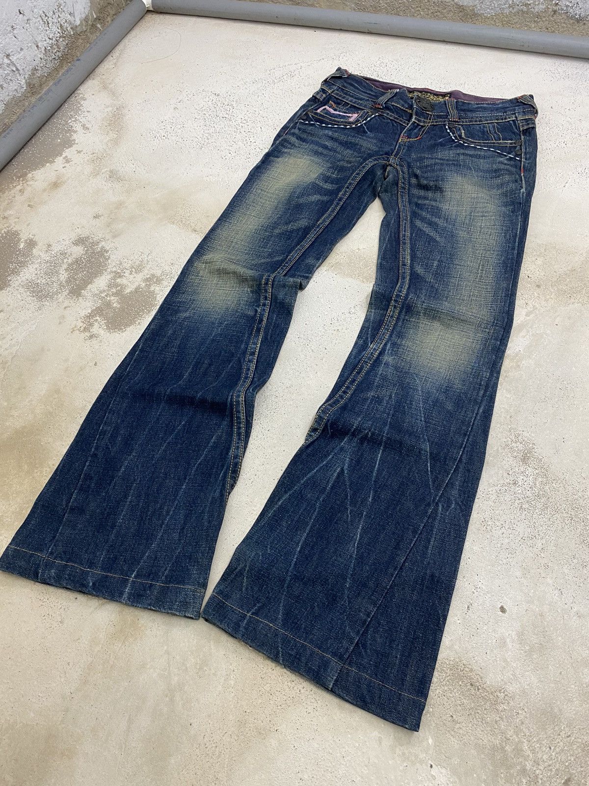 If Six Was Nine × Japanese Brand × Le Grande Bleu (L.G.B.) Flare Studio RP Unisex Jean Japan Mud Washed Low Rise Size US 28 / EU 44 - 3 Thumbnail