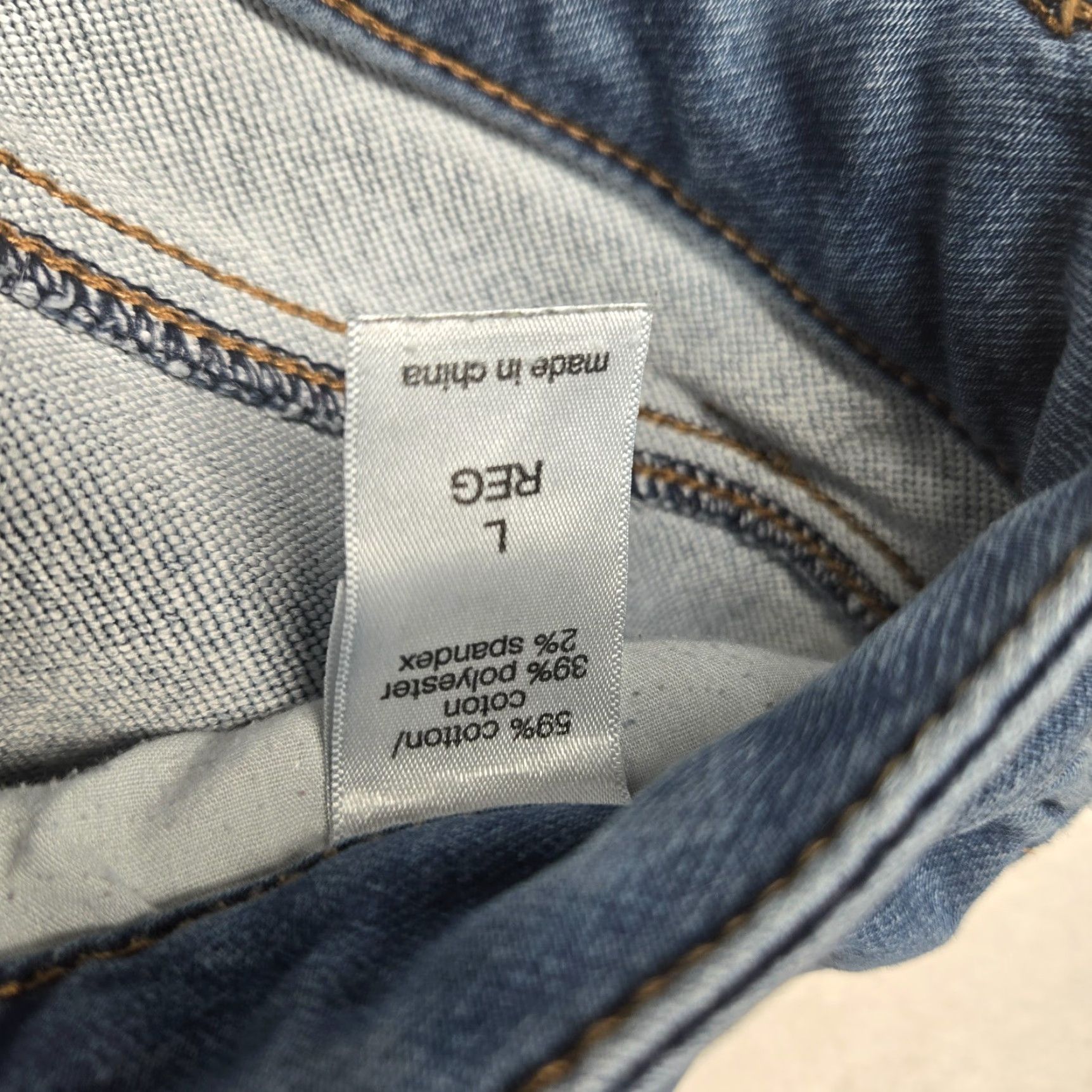 Vintage Maurices Jeans Blue Mid Rise Slim Stretch Distressed Denim Preppy Womens L Large Regular Size 36" / US 14 / IT 50 - 4 Thumbnail
