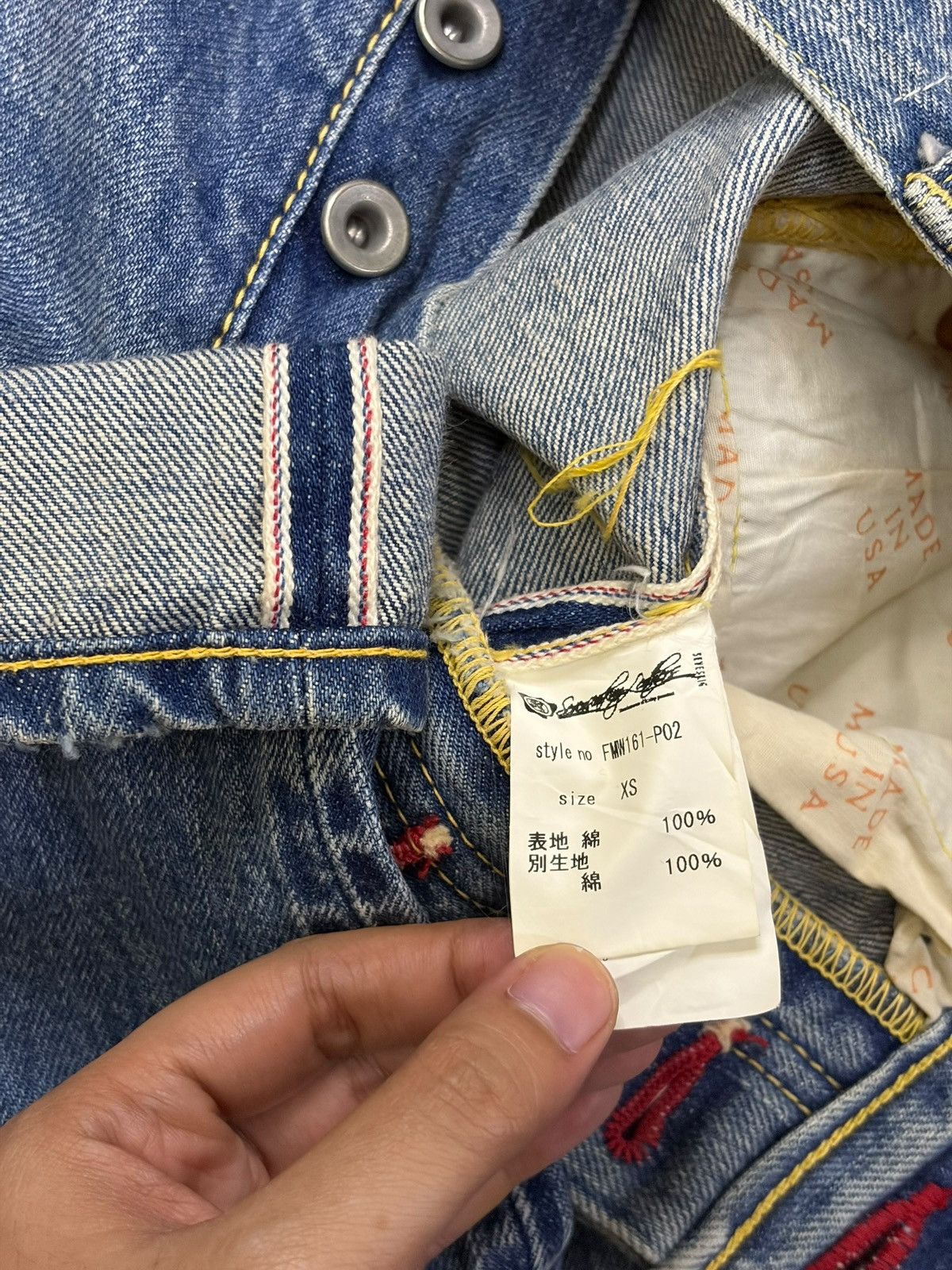 Edwin Vintage Frederick Selvedge Distressed Jeans Size 29" - 5 Thumbnail