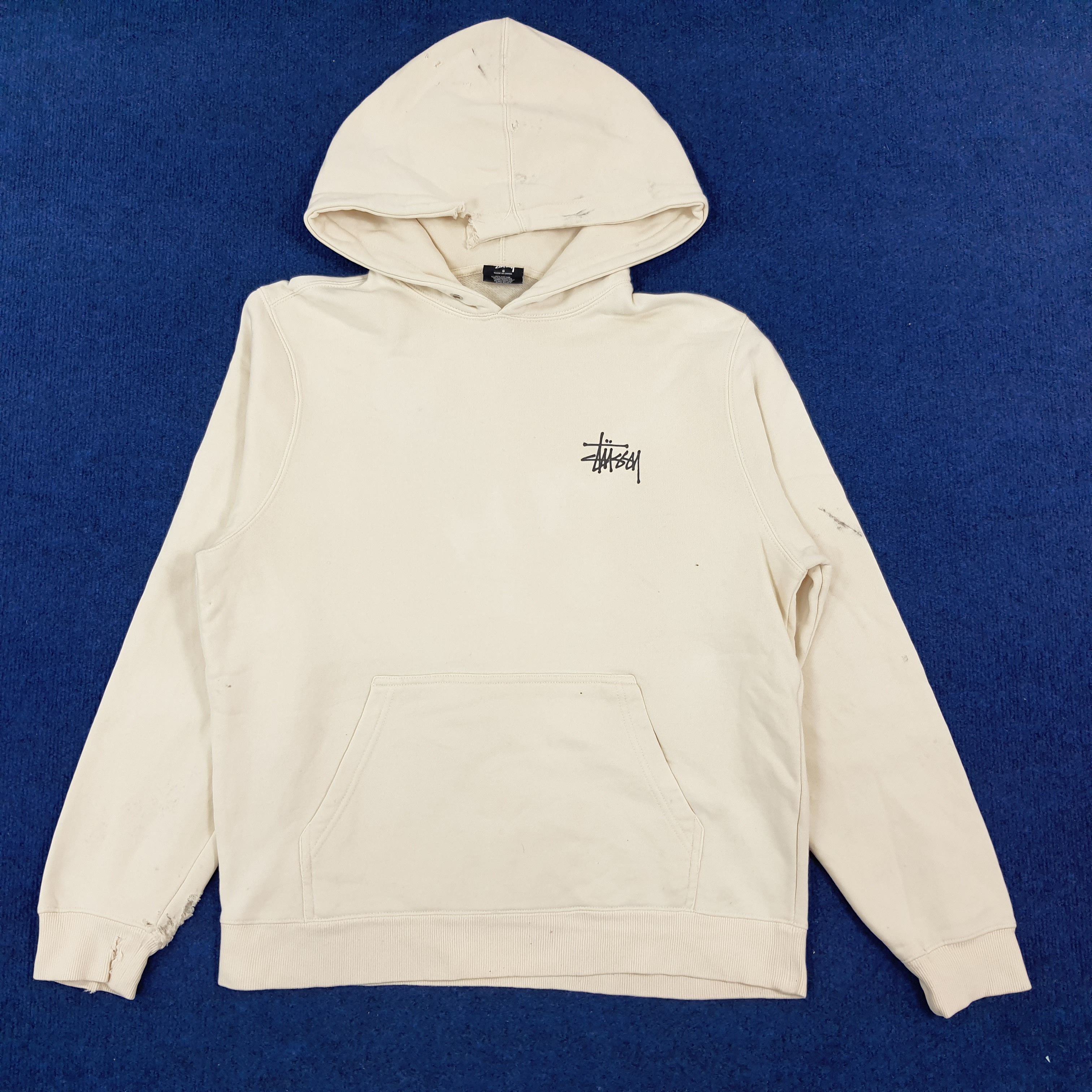 Stussy × Vintage Vintage Stussy Streetwear Hoodie Distressed Size US M / EU 48-50 / 2 - 4 Thumbnail