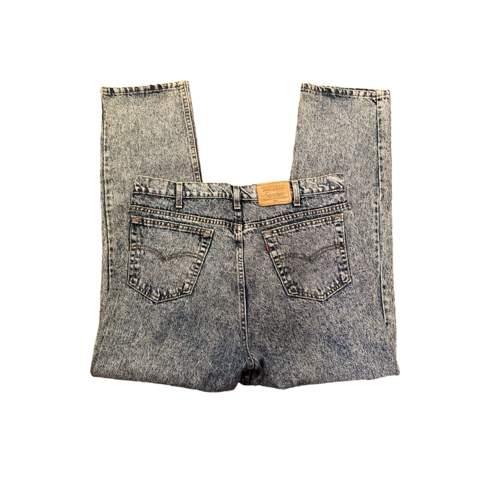 Denime VINTAGE Levi’s 540 Jeans Denim 80s Red Tab Acid Wash Relaxed Fit 38x30 USA Blue Mens Size US 38 / EU 54 - 7 Thumbnail