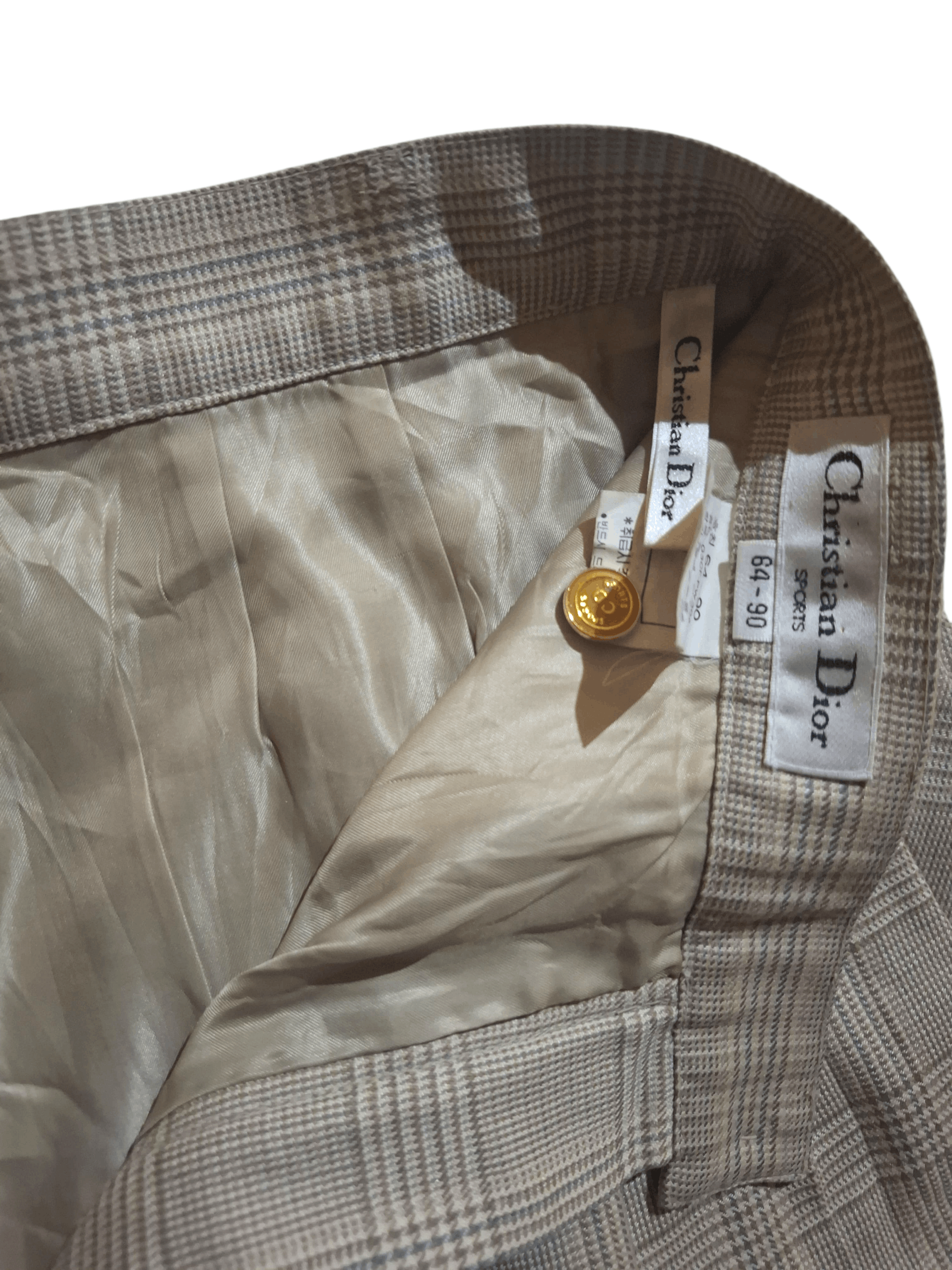 Dior Vintage 1993 Christian Dior Sports Plaid Trousers Size 25" / US 0 / IT 36 - 10 Thumbnail