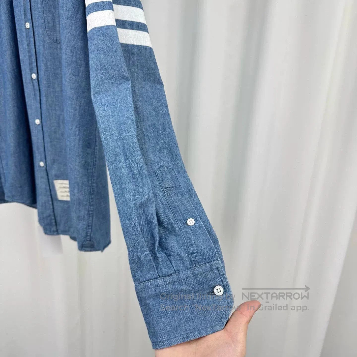 Thom Browne thom browne blue striped denim shirt. Size US S / EU 44-46 / 1 - 4 Thumbnail