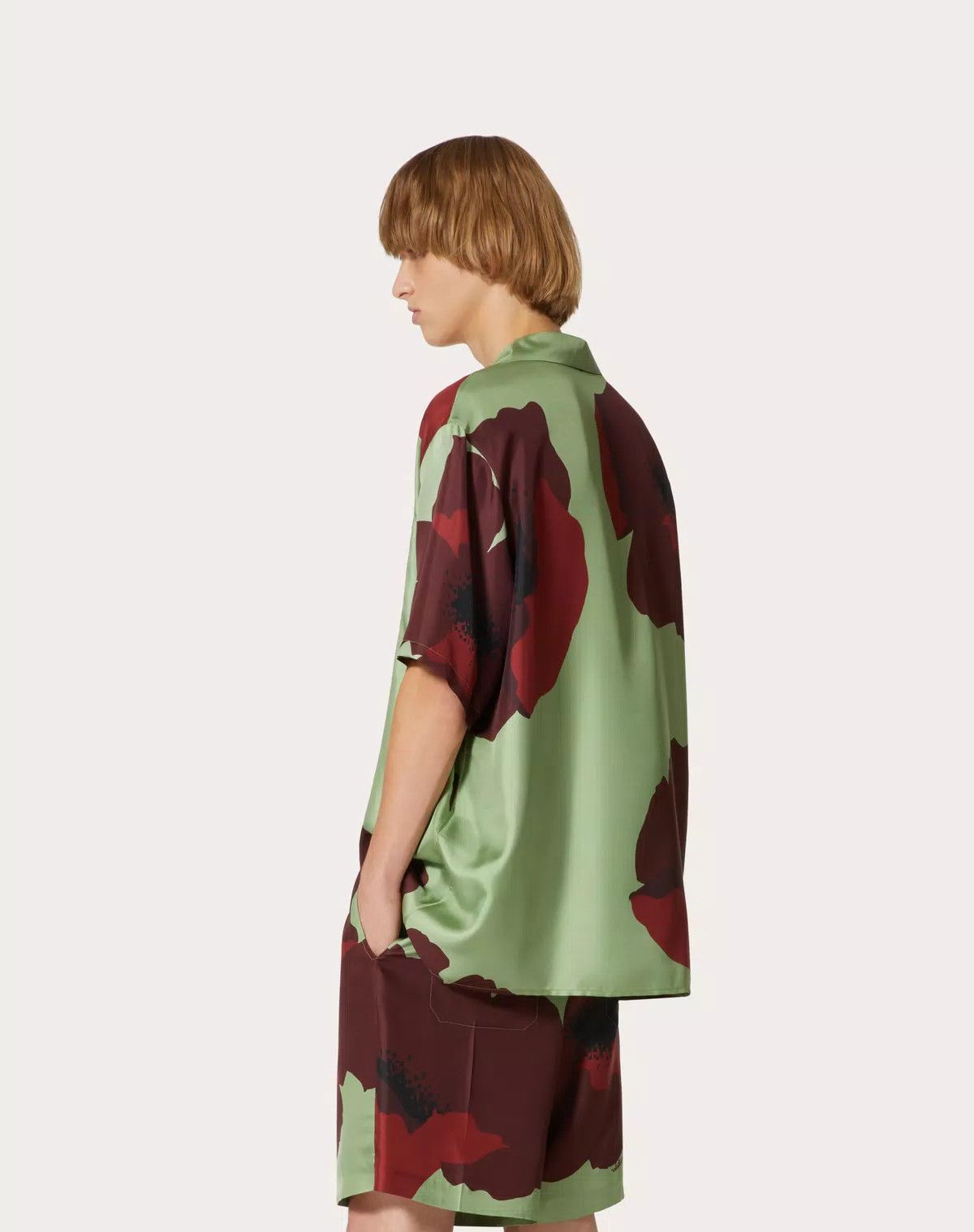 Valentino oc11z0725 Silk Twill Bowling Shirt in Multicolor Size US M / EU 48-50 / 2 - 5 Thumbnail