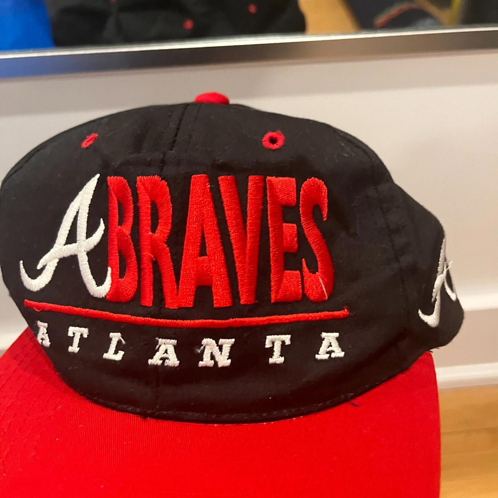 Starter Vintage 90s Atlanta Braves Snapback Hat Clutch Drew Pearson Size ONE SIZE - 2 Thumbnail