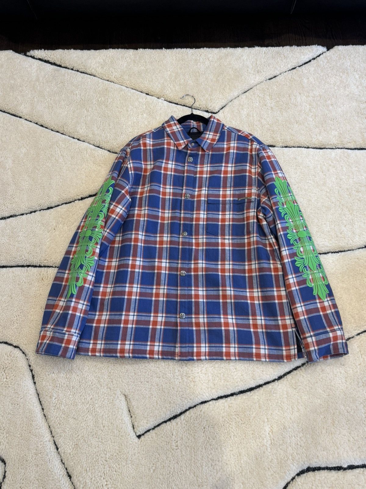 Chrome Hearts Chrome Hearts Padded Flannel Shirt/Jacket Size US XL / EU 56 / 4 - 1 Thumbnail