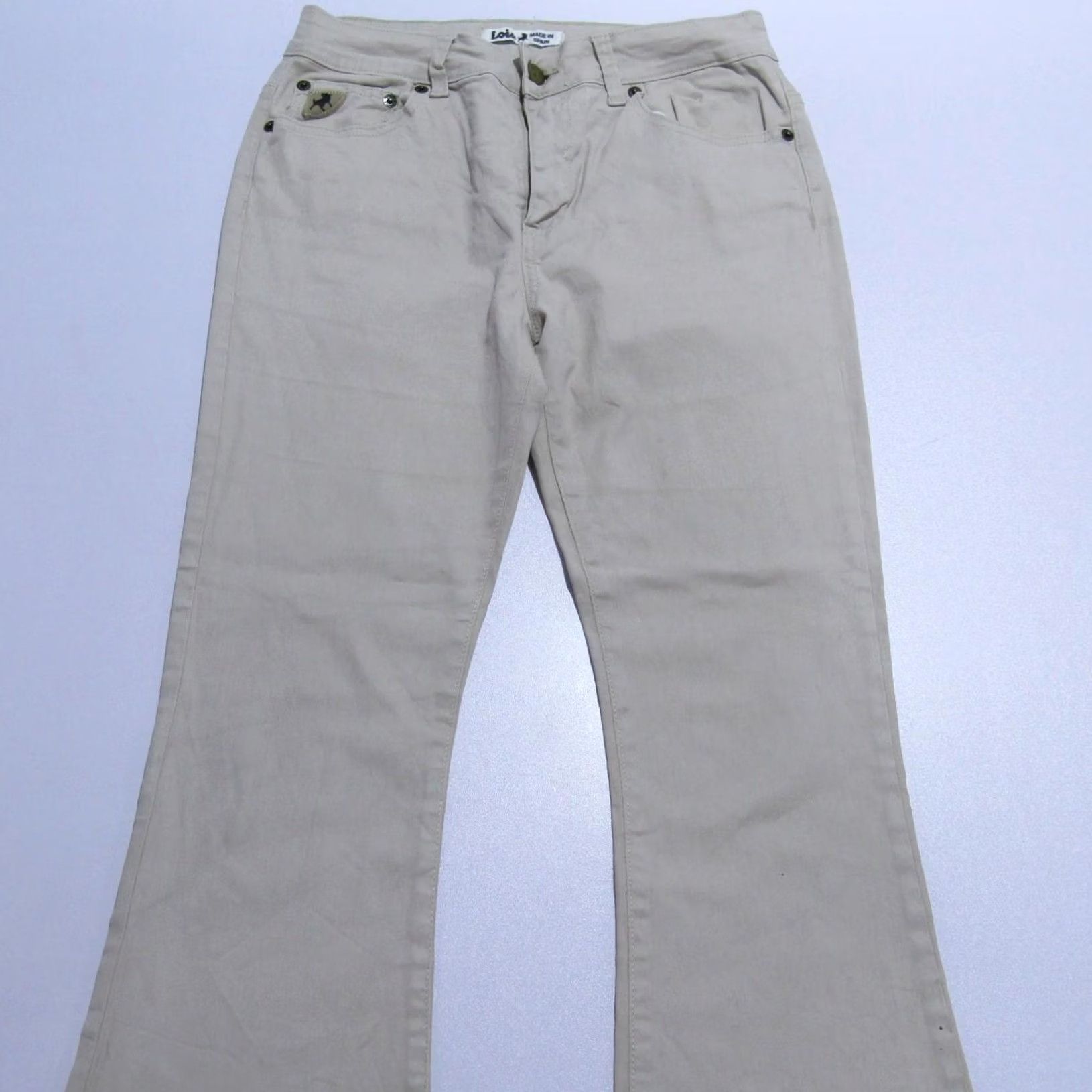 Vintage Lois Vtg Stretch Bootcut Regular Fit Jeans Beige W29/L26 UK 11 SKU Y12504 Size 29" - 4 Thumbnail