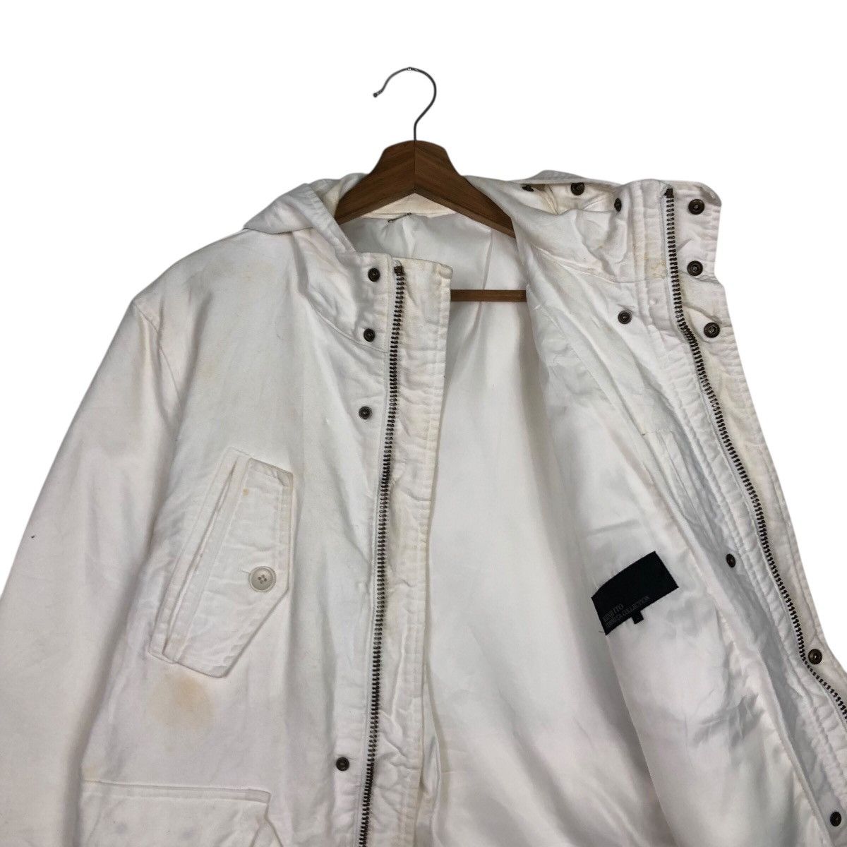 Japanese Brand 📌Vintage Biker Jacket Rich White Kenji Ito Comme Ca Size US L / EU 52-54 / 3 - 15 Thumbnail