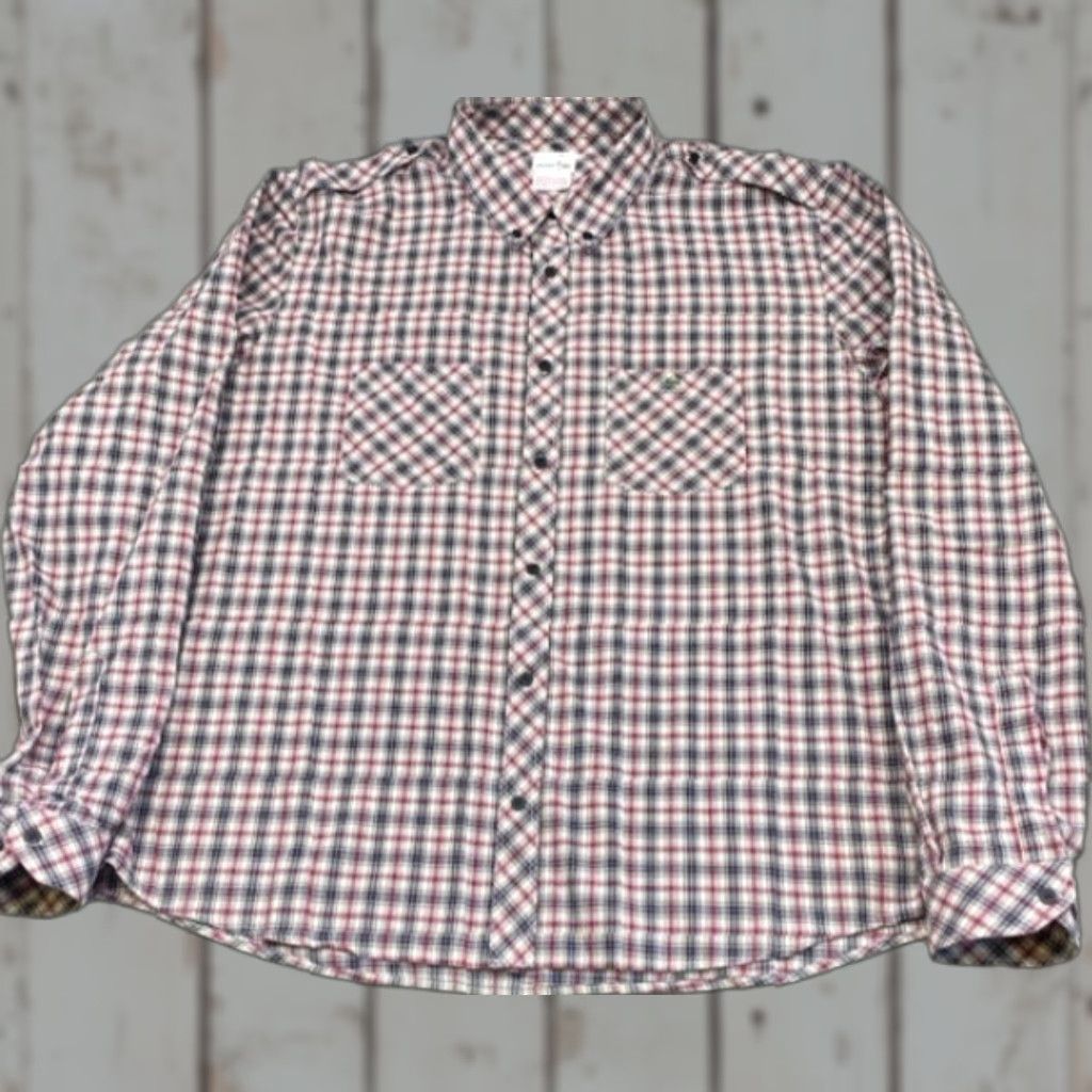 Lacoste VINTAGE Lacoste Shirt Mens 45 XL Long Sleeve Button Up Plaid Made in Hong Kong 5881 Size US XL / EU 56 / 4 - 1 Thumbnail