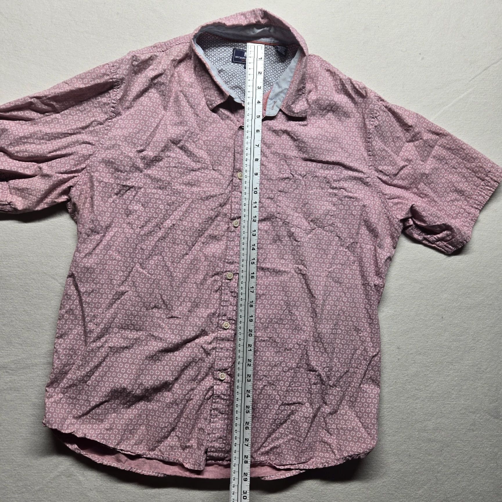Vintage Michael Brandon Black Button-Up Shirt Adult Men's 2XL Slim Fit Short Sleeve Classic Cotton Size US XXL / EU 58 / 5 - 6 Thumbnail