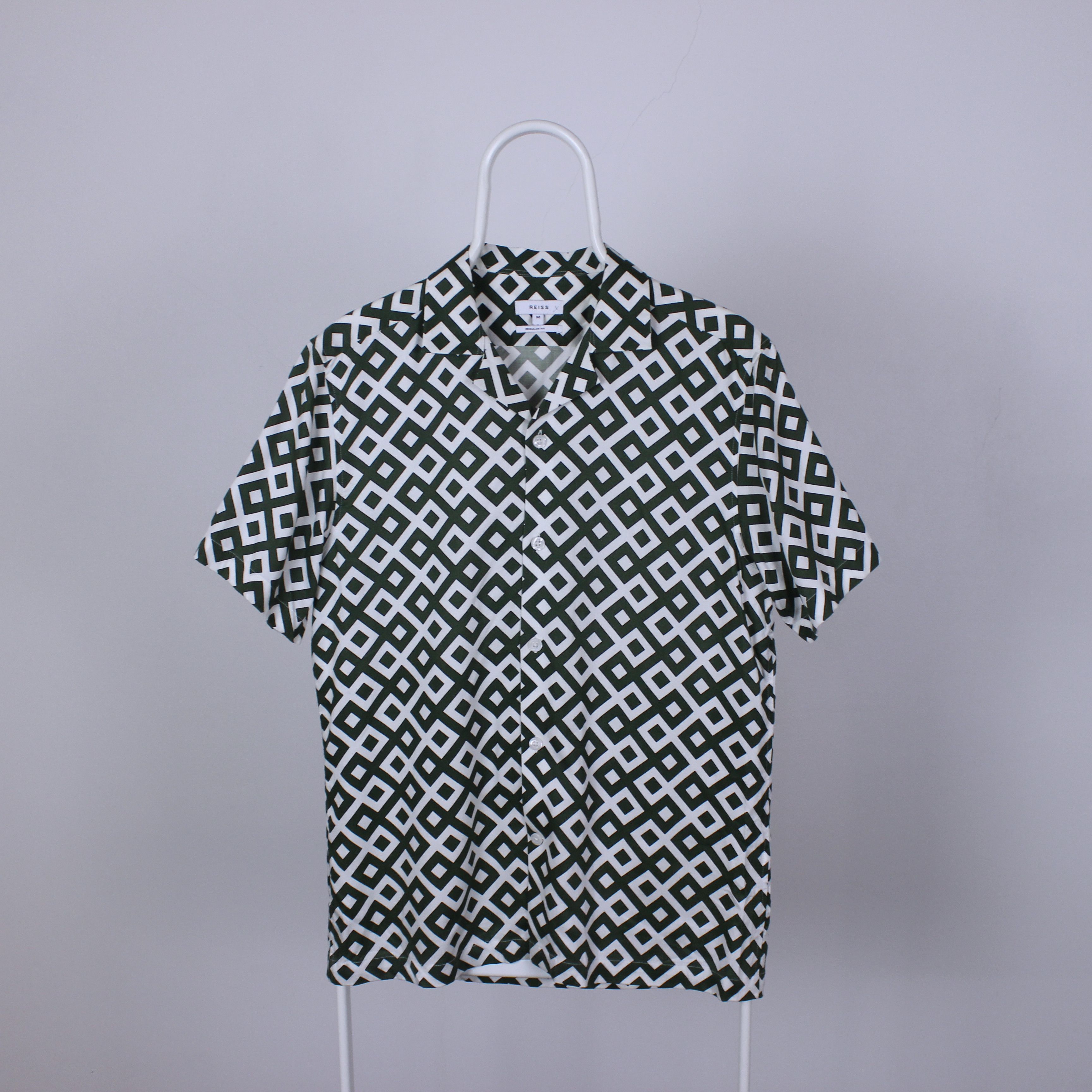 Reiss Reiss shirt Valencia Cuban Collar Geo Print Shirt M Size US M / EU 48-50 / 2 - 3 Thumbnail