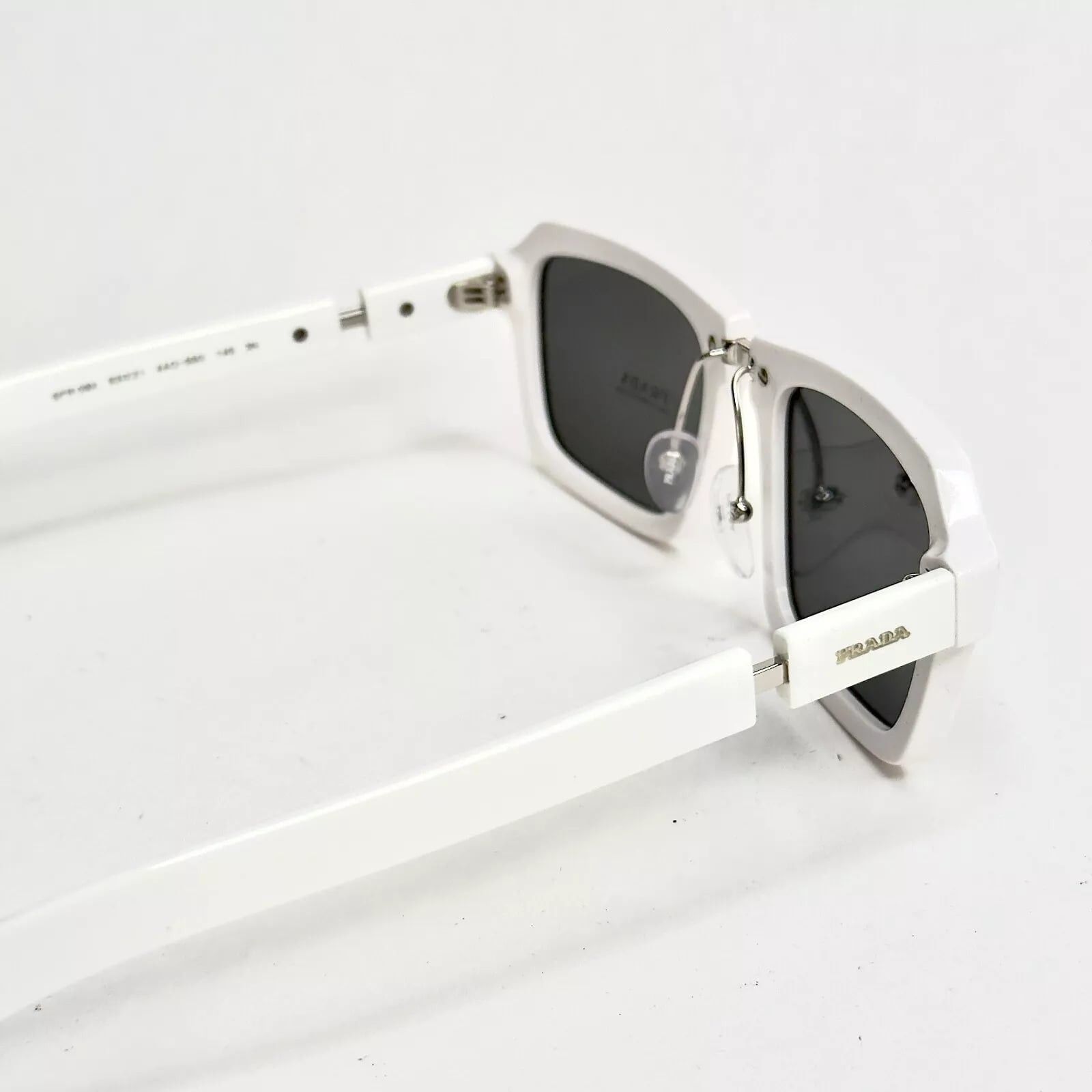 Prada PRADA DUPLE Rectangular PR09XS White Fashion Sunglasses 09X Size ONE SIZE - 5 Thumbnail