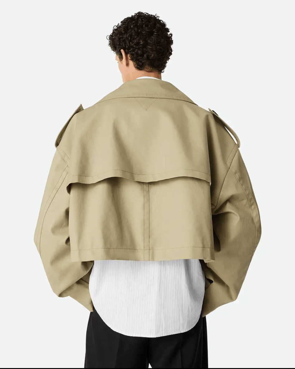 Bottega Veneta Fine Compact Cotton Twill Cropped Trench Coat Size US S / EU 44-46 / 1 - 4 Thumbnail