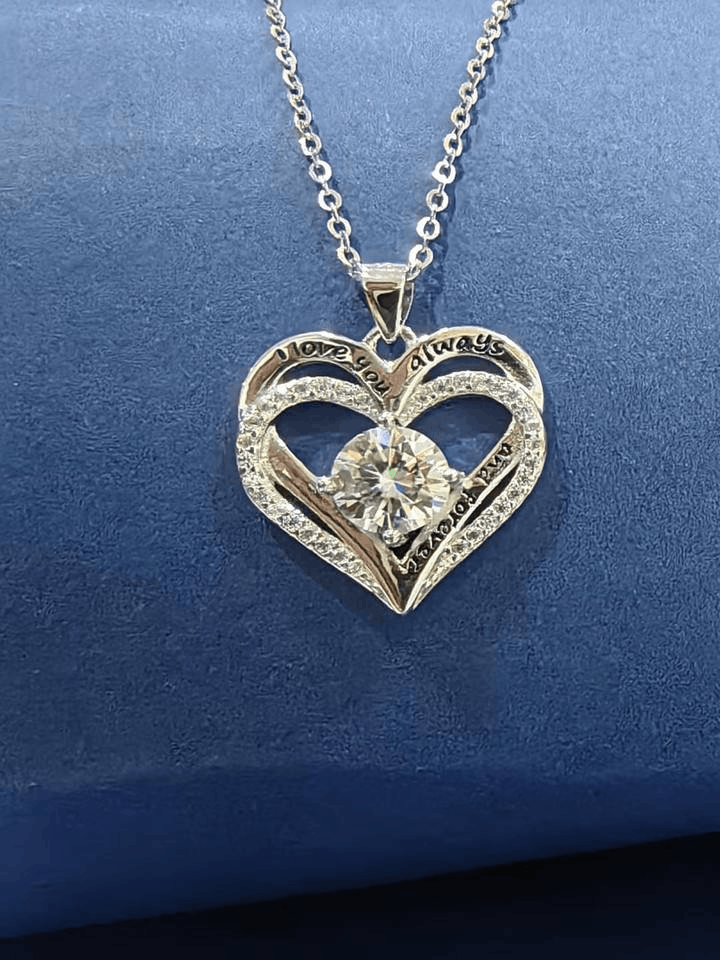 Other Sterling Silver Heart Moissanite Necklace Size ONE SIZE - 3 Thumbnail