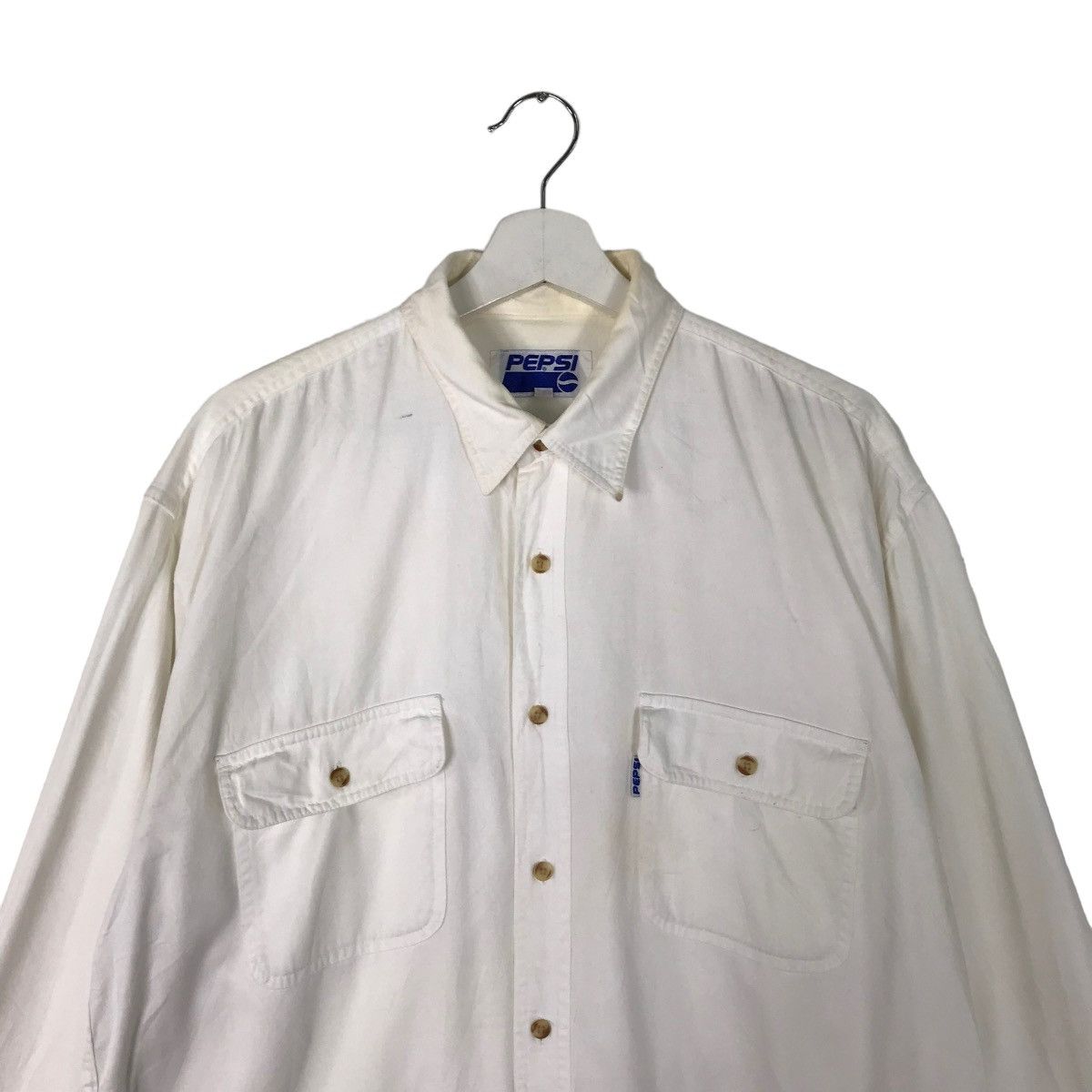 Pepsi × Vintage 💥 VINTAGE PEPSI WORKER SHIRT JACKET Size US L / EU 52-54 / 3 - 3 Thumbnail