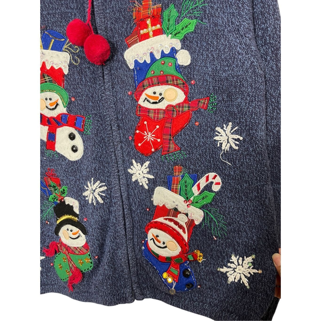 Other Vintage Tiara International Jolly Stocking Christmas Sweater Size S / US 4 / IT 40 - 3 Thumbnail
