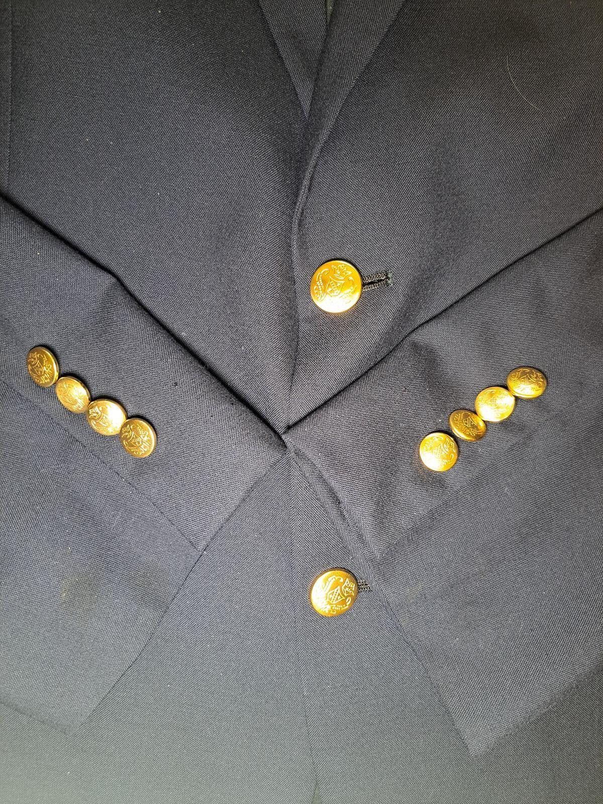 Hart Schaffner Marx Hart Schaffner Marx Blazer Mens 41R Navy Blue Gold Buttons Size 40R - 6 Thumbnail