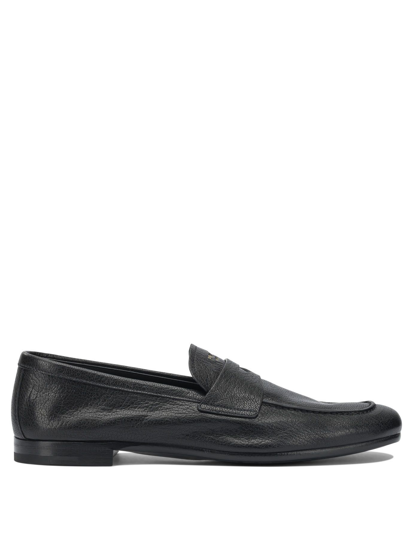 Prada × Vintage Vintage Prada Loafers 90s Square Toe Moc Leather
