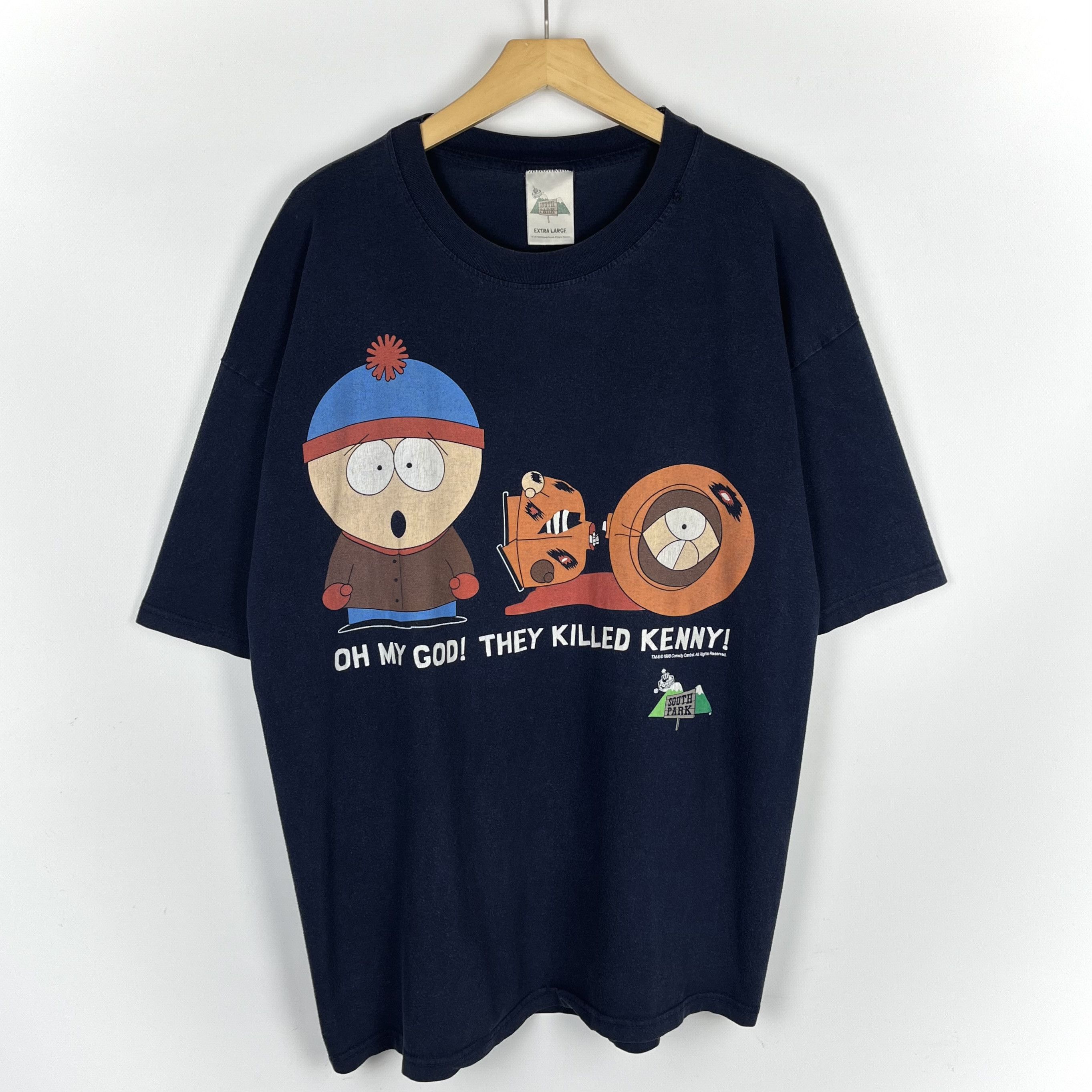 Cartoon Network Vintage South Park “They Killed Kenny” Cartoon T Shirt 1998 Size US XL / EU 56 / 4 - 1 Thumbnail