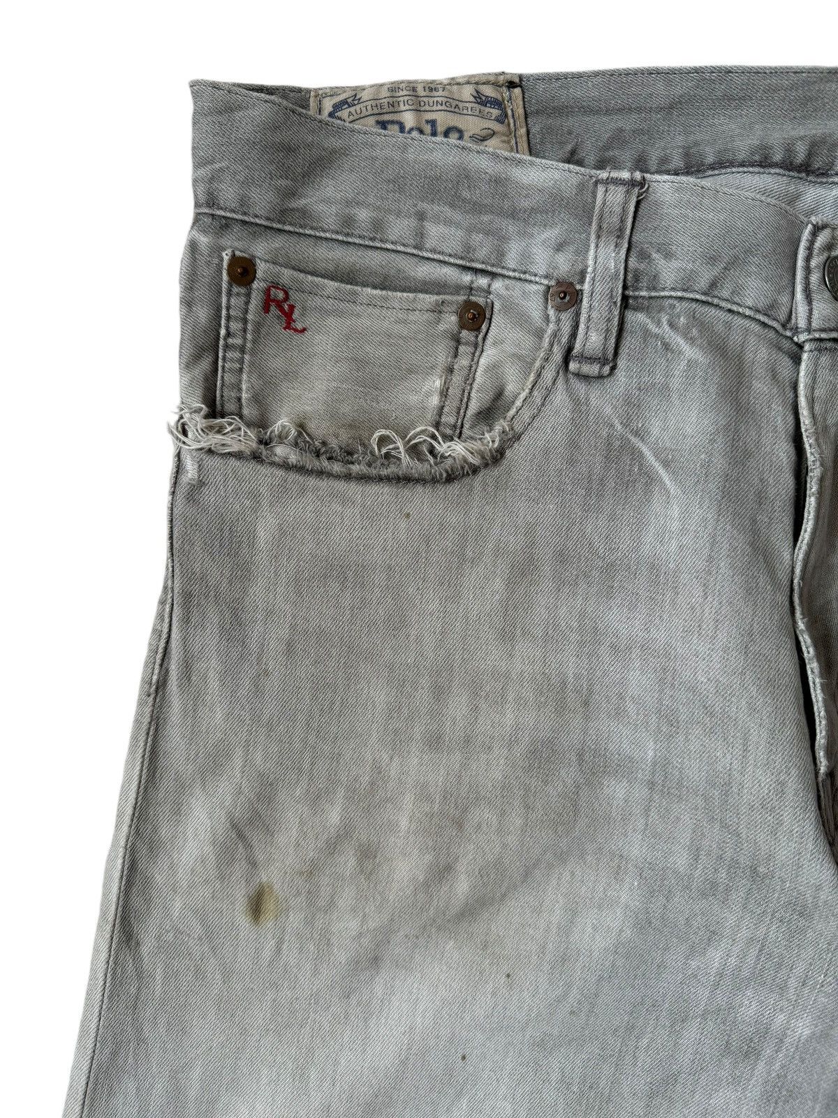 If Six Was Nine Vintage Polo Ralph Lauren Dirty Jeans Varick Slim Size US 34 / EU 50 - 3 Thumbnail