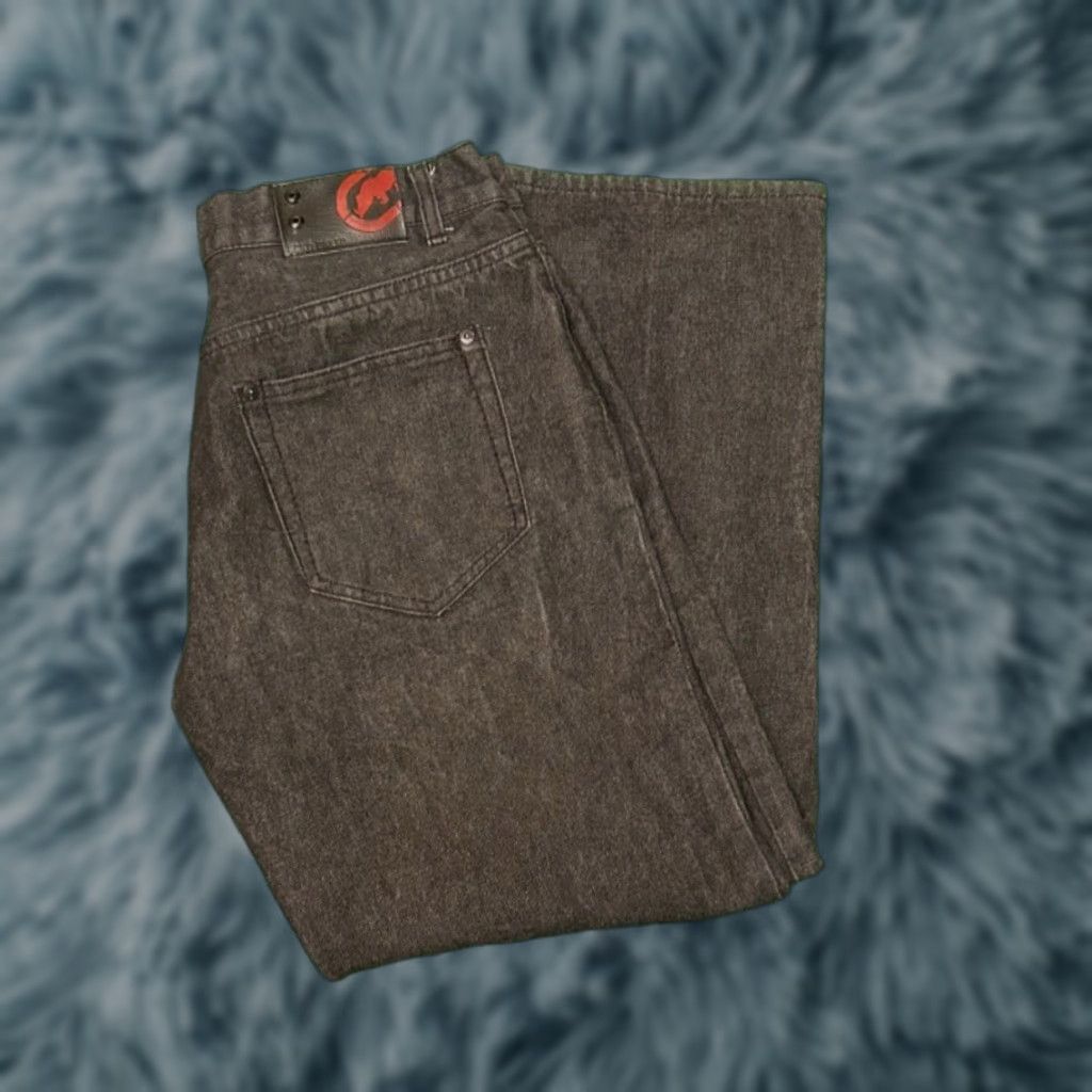 Ecko Unltd. VINTAGE Ecko Unltd Baggy Skater Grunge Jeans VTG Mens Size 34 Dark Wash 34x30 Jeans Mens Dark Wash Grunge Y2K Skater Hip Hop Punk Wide-Leg Vel Vintage Size US 34 / EU 50 - 1 Thumbnail