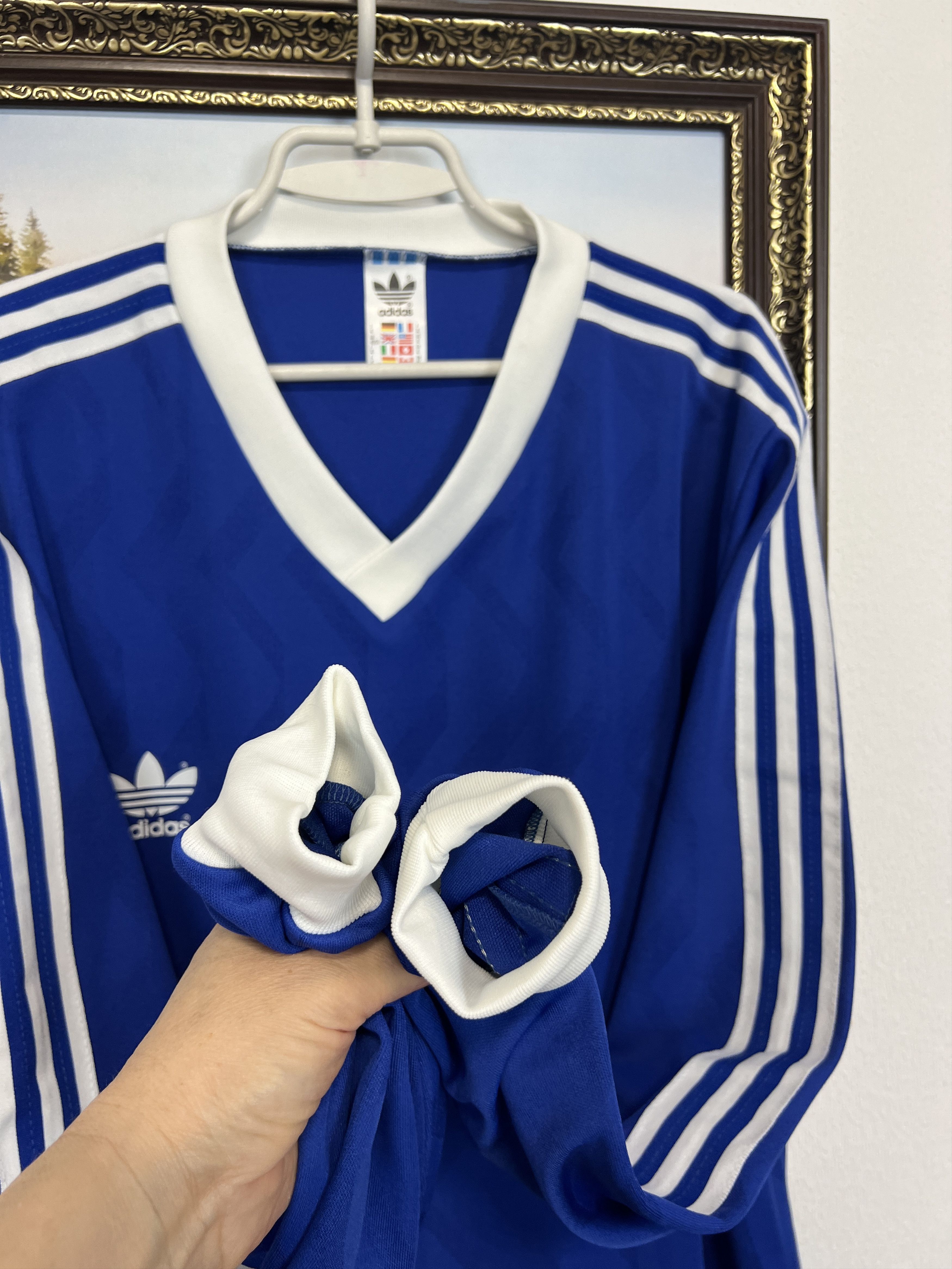 Adidas Vintage Football Template Shirt Long Sleeve Jersey Trikor Size US XL / EU 56 / 4 - 4 Thumbnail