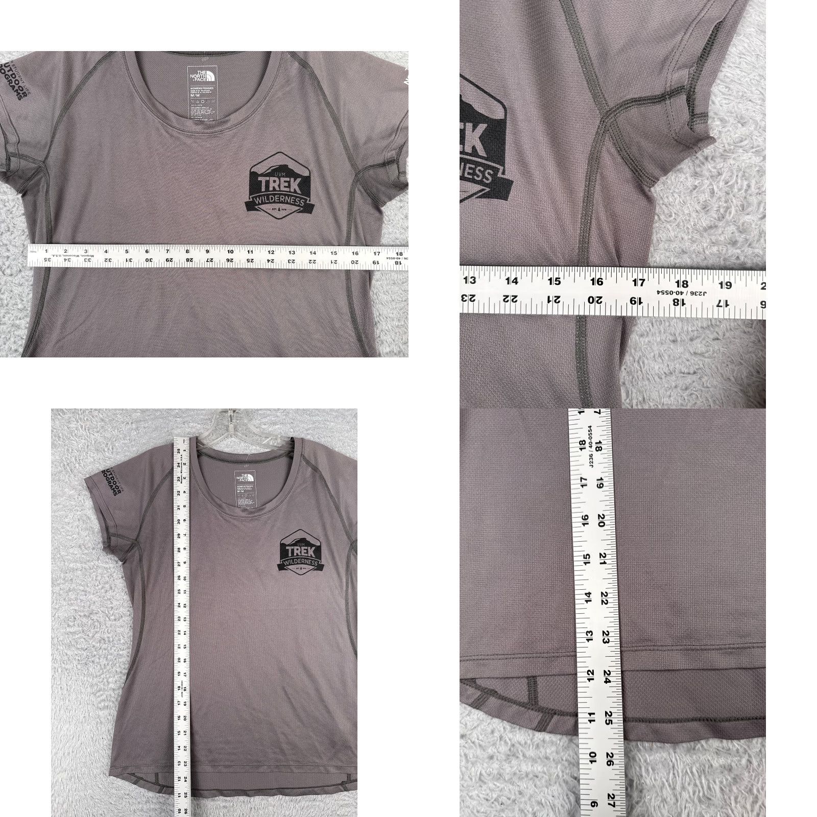 The North Face VINTAGE The North Face Shirt Women Medium Gray Short Sleeve Crew Poly Wilderness TREK Size M / US 6-8 / IT 42-44 - 8 Thumbnail