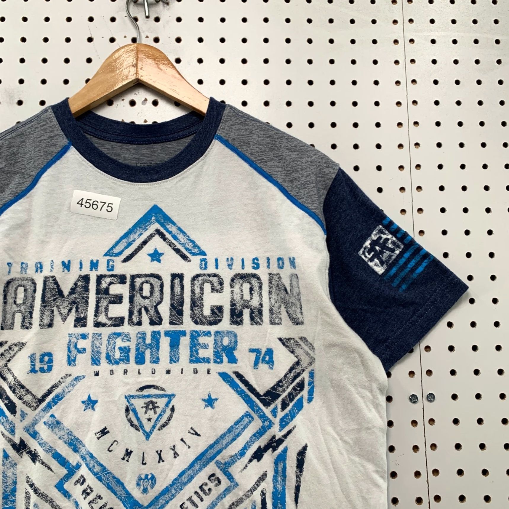Vintage American Fighter Training T Shirt Mens M White Size US M / EU 48-50 / 2 - 6 Thumbnail