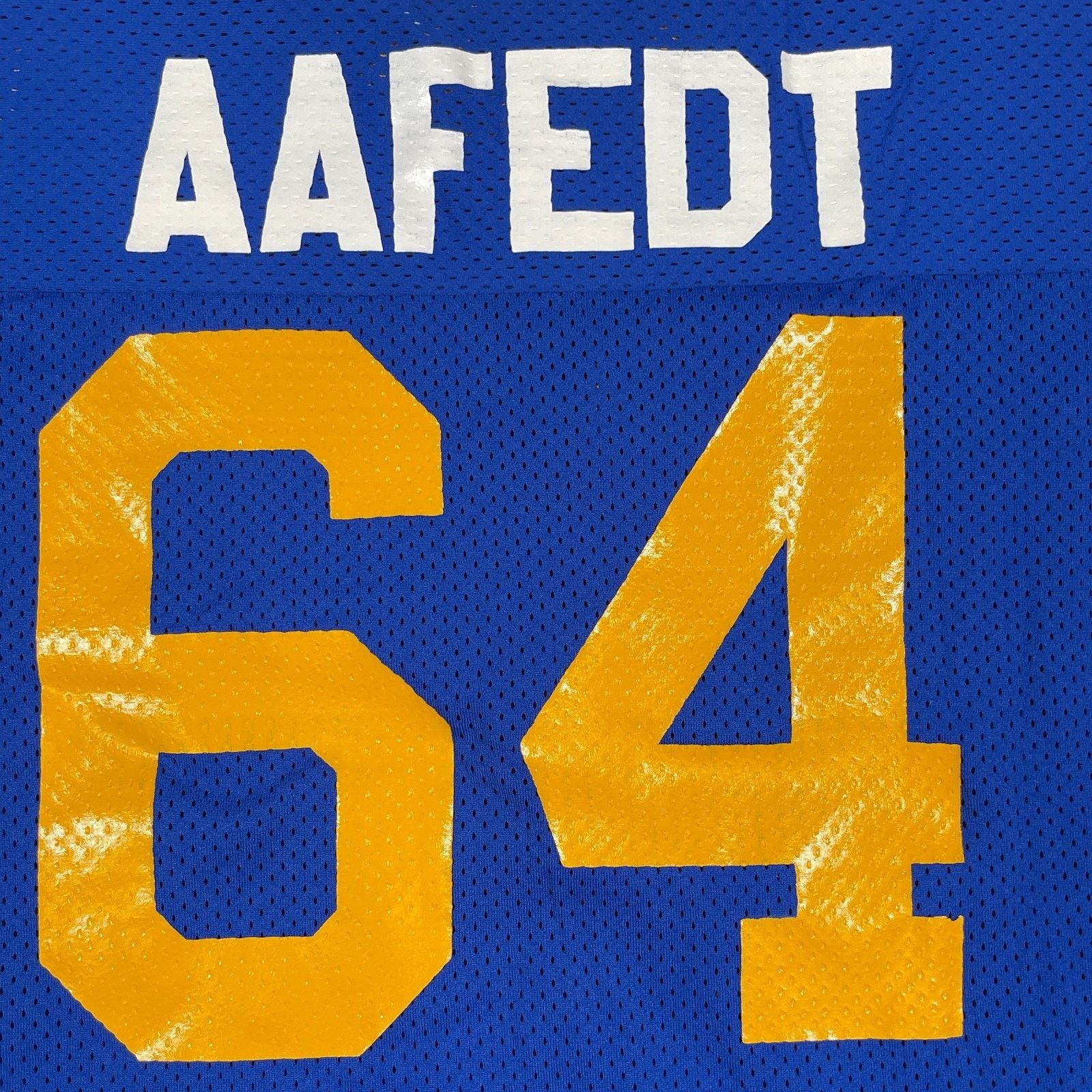 NFL × Vintage VINTAGE 90s Sand Knit NFL St Louis Rams 64 Blue Jersey Size US XXL / EU 58 / 5 - 8 Thumbnail
