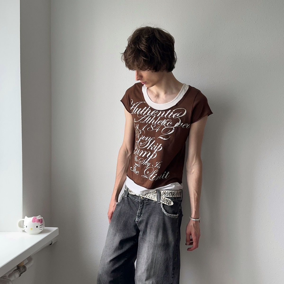 Hysteric Glamour × Undercover Japan Poem T Shirt Double Layered Cop Copine Style Size M / US 6-8 / IT 42-44 - 3 Thumbnail