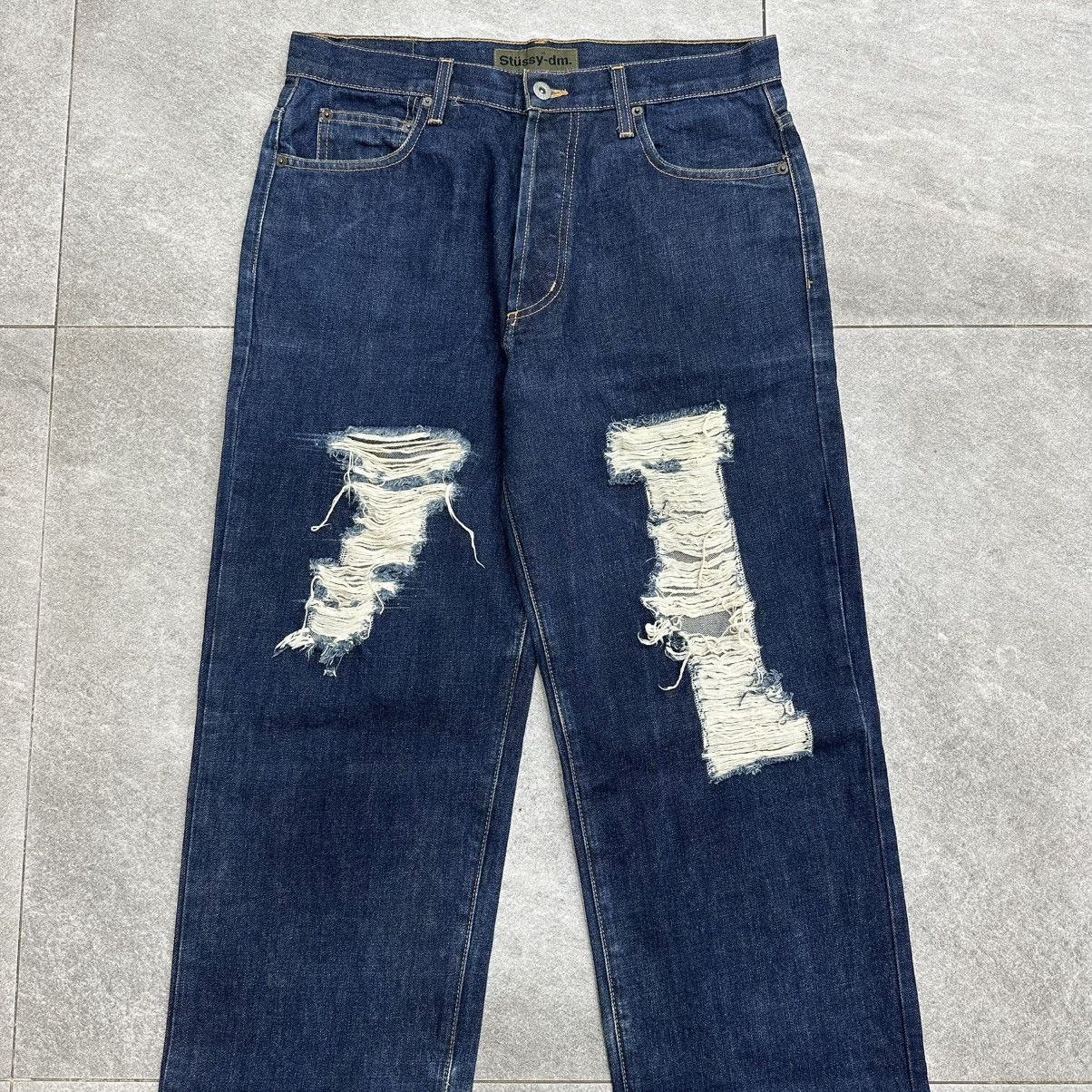 Stussy Vintage 90s Jeans Stussy Distressed Size US 30 / EU 46 - 3 Thumbnail