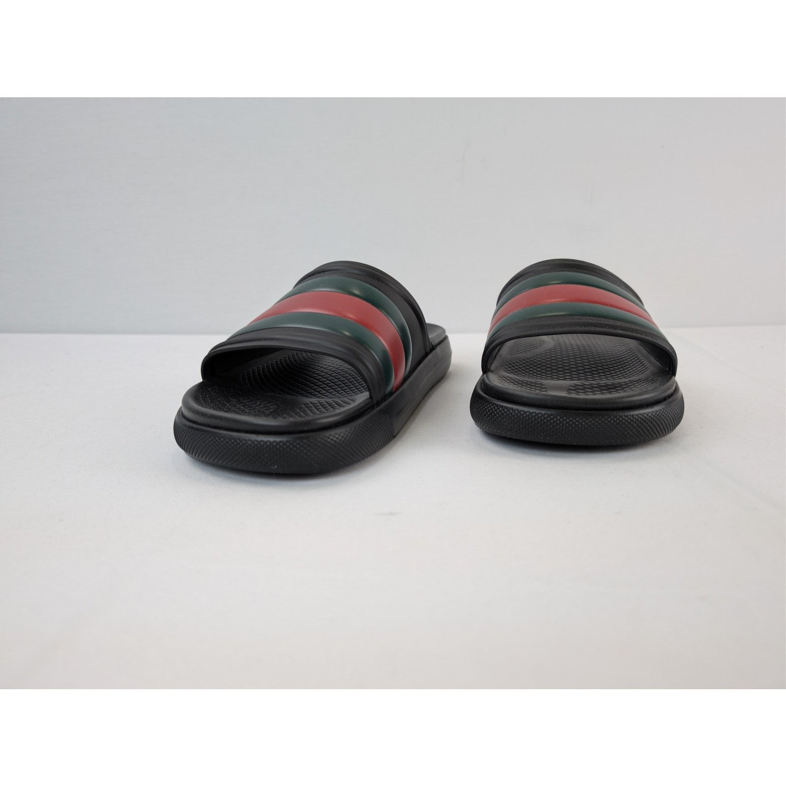 Gucci o1rshd1 Men's Web Slide Sandal Slipper with signature green Size US 11.5 / EU 44-45 - 7 Thumbnail