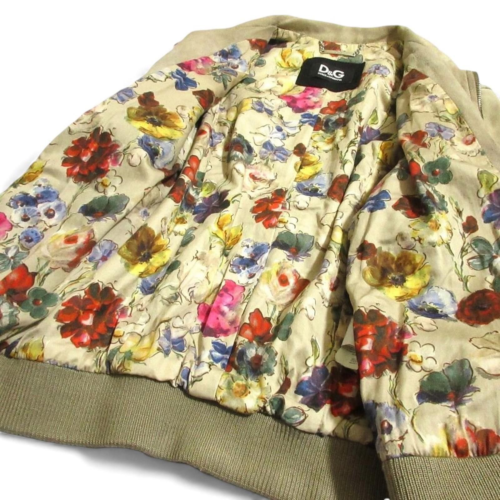 Prada Dolce & Gabbana - Beige Suede Leather Jacket Size US M / EU 48-50 / 2 - 7 Thumbnail